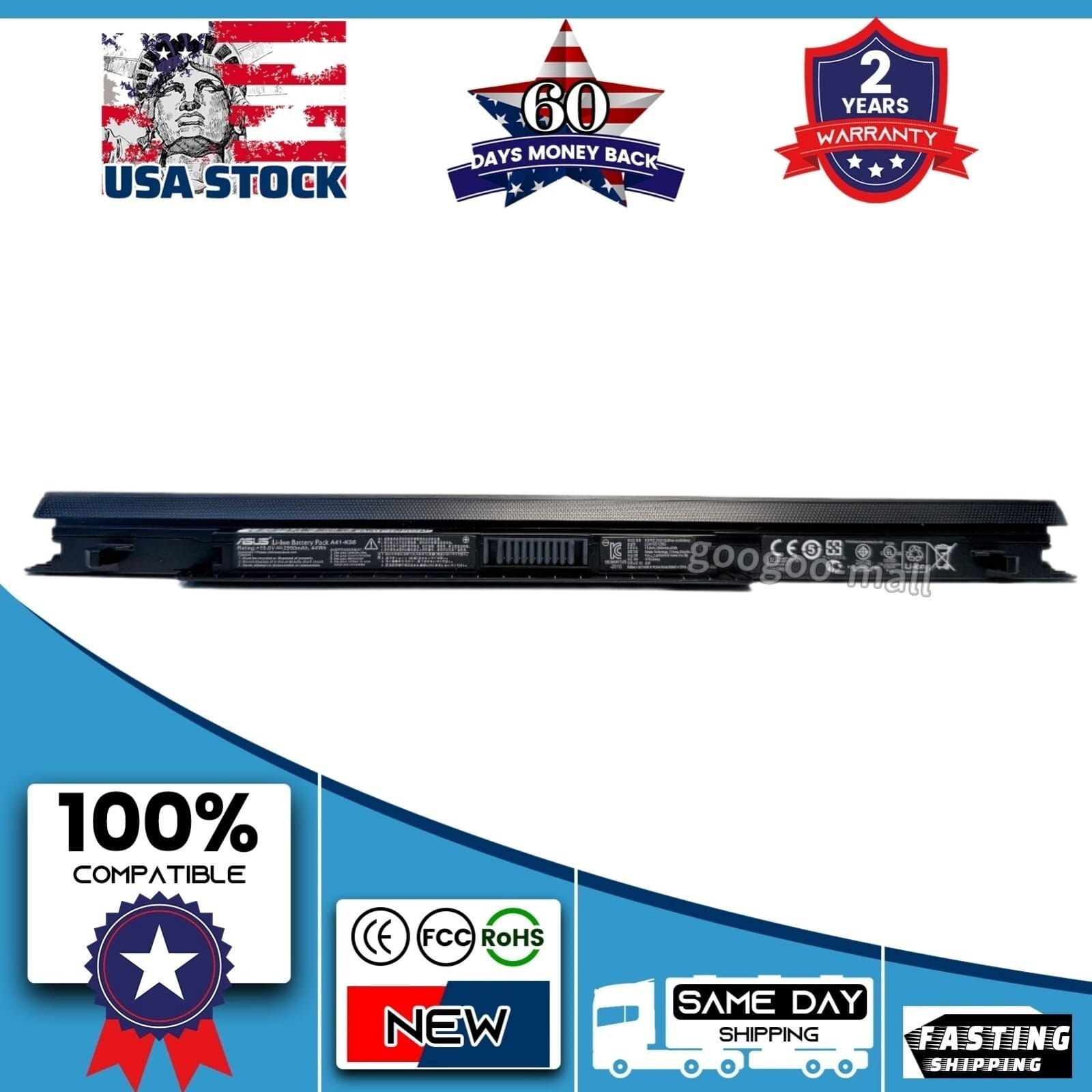 Genuine A41-K56 Battery for Asus A46 A56C K46CA K56CB R505 S46C U58 V550 A42-K56
