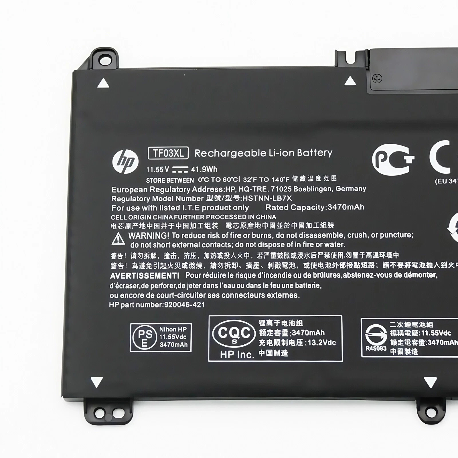 Genuine OEM 11.55V 41.9WH TF03XL Battery for HP Pavilion 15-CC 15-CK 920070-855