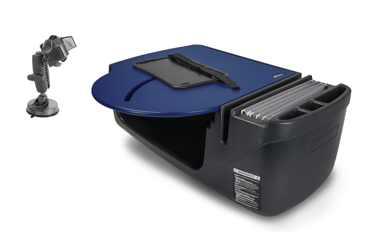 AutoExec Roadmaster Car Desk for Your and Office, Blue, with Suction Phone Mount