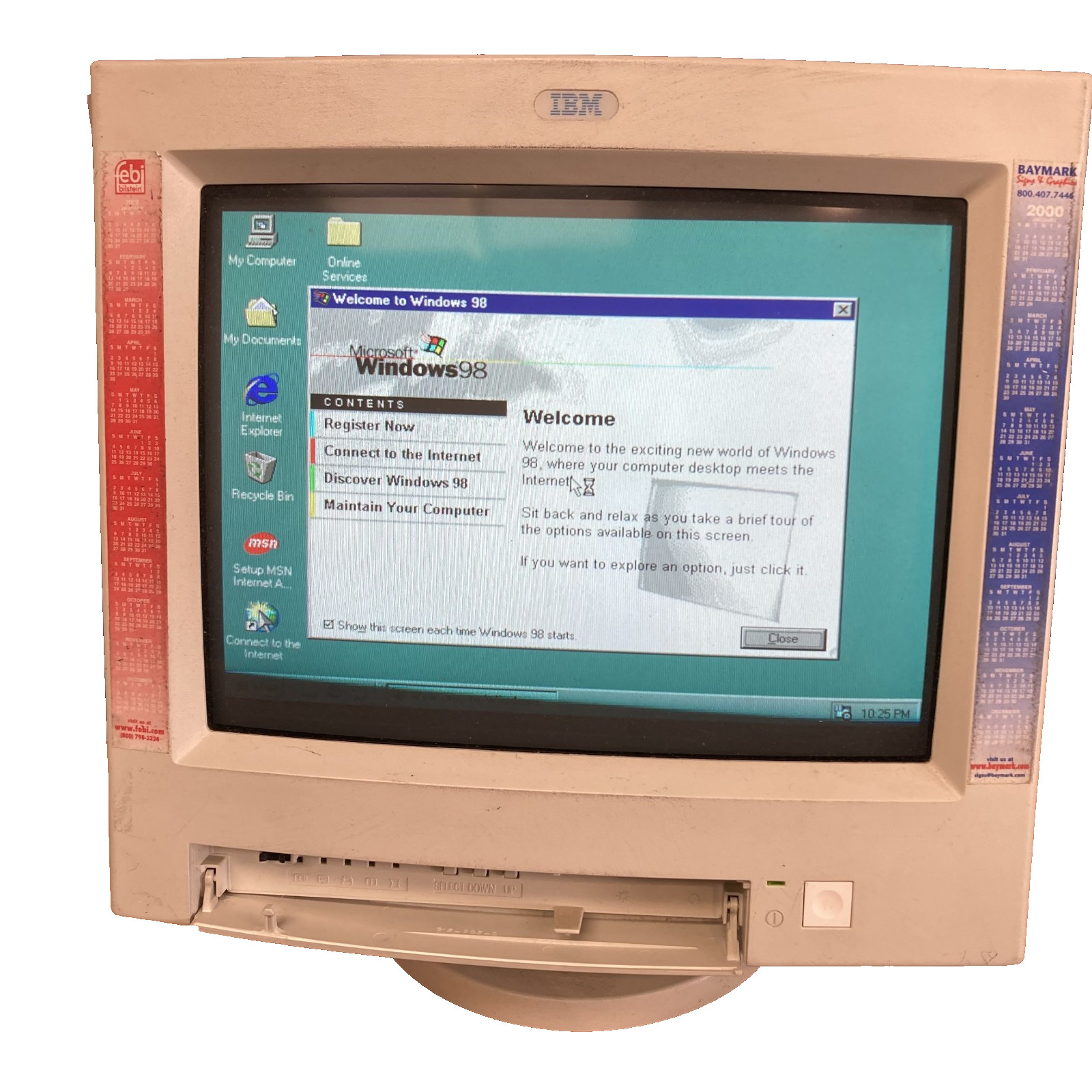 IBM 13.5" CRT Monitor Retro Gaming Cyberpunk 72G7452 2115-001 1995