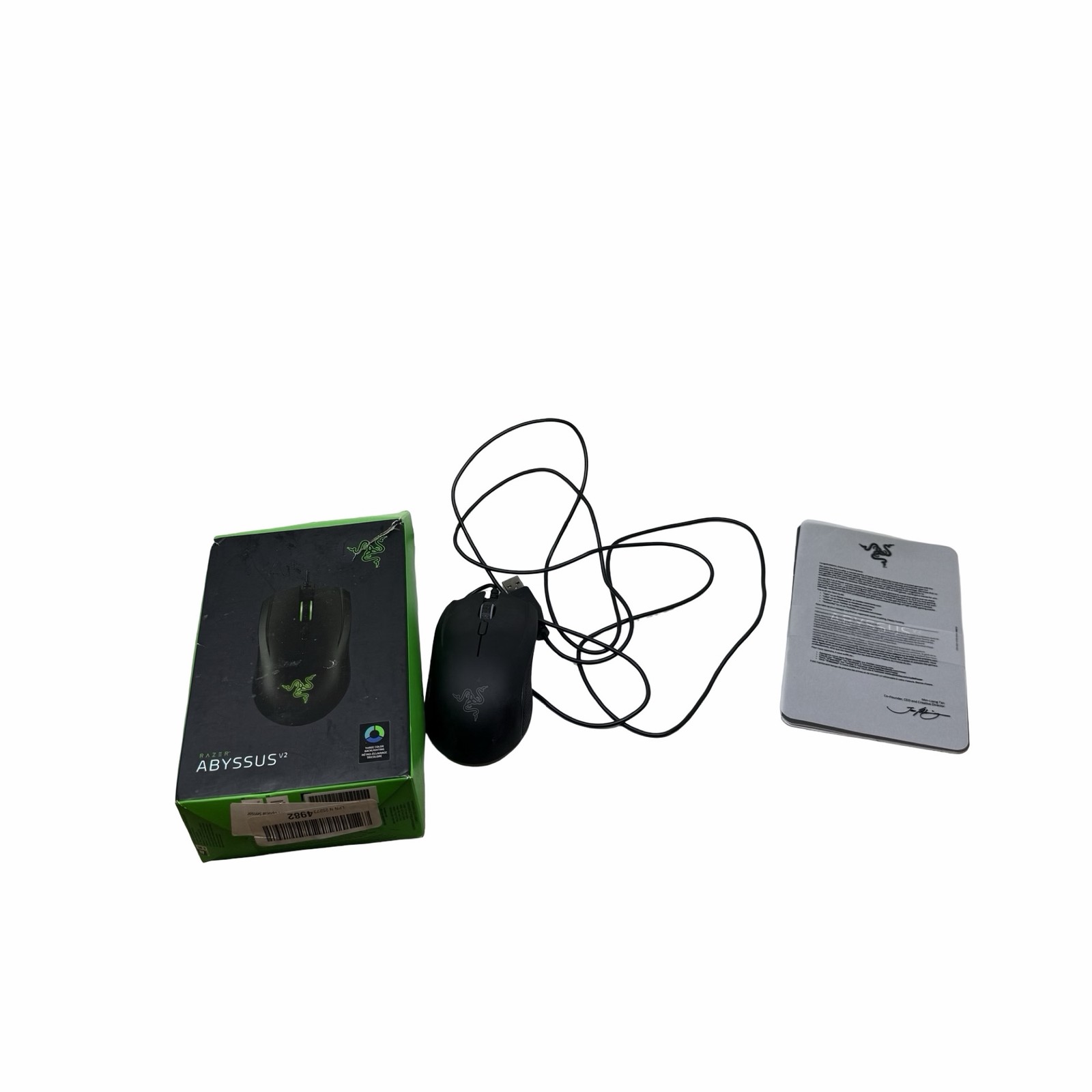 Razer Abyssus V2 Wired Gaming Mouse Black/Green w/ Box