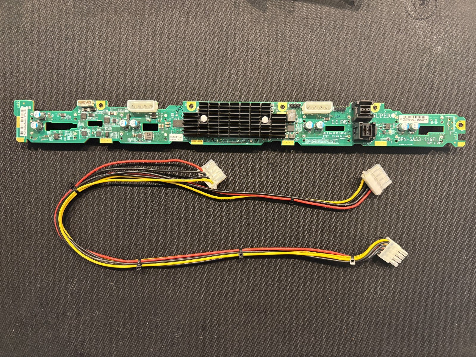 Supermicro 10x 2.5" SFF 12G SAS SATA Expander Backplane BPN-SAS3-116EL1