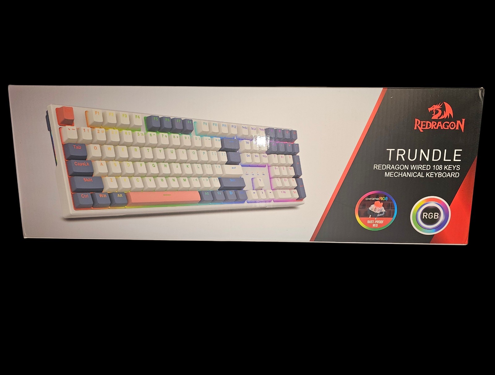 Redragon K668 Trundle Mechanical Keyboard- 108 Key- Red Switches