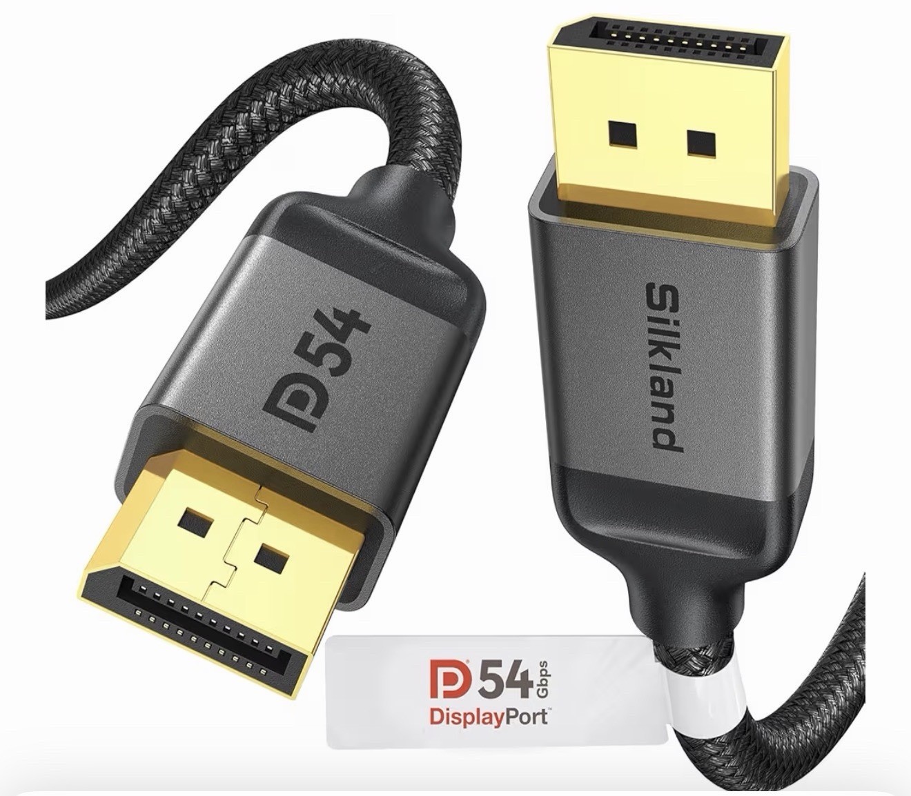 Silkland 54Gbps DisplayPort Cable 2.1 [VESA Certified], DP 2.1 Cable [16K@30Hz,