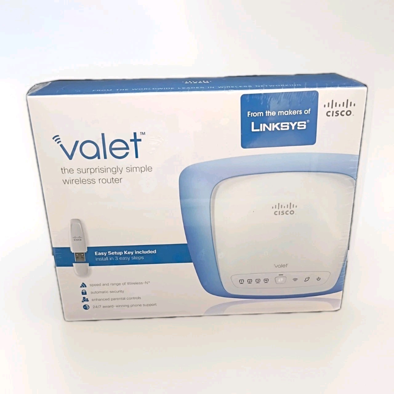 BRAND NEW Cisco Valet M10- 300 Mbps 4-Port 10/100 Wireless N Router by Linksys