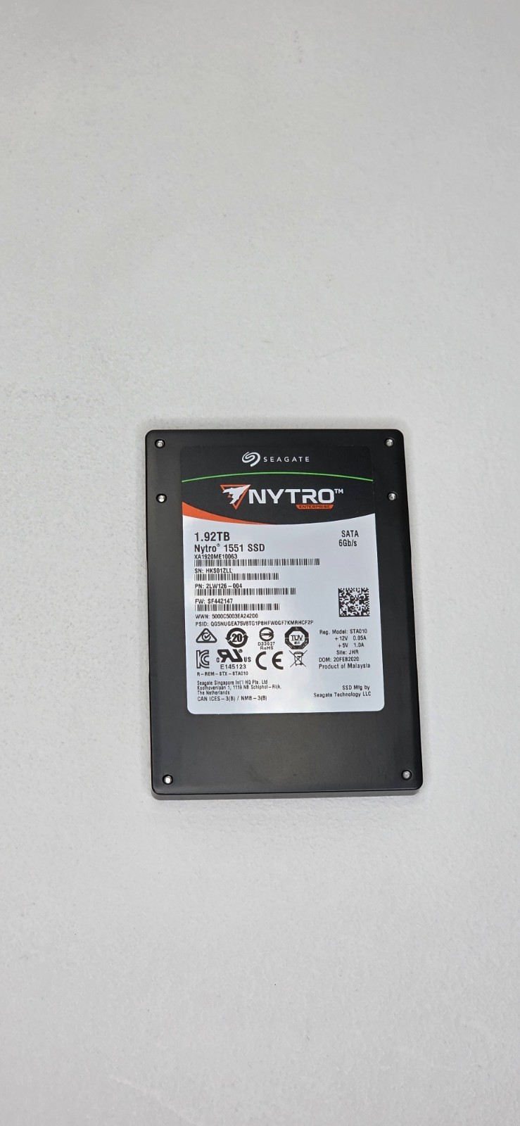 Seagate Nytro 1551 SSD 1.92TB SATA 6Gb/s 2.5" XA1920ME10063 Server 99% Health
