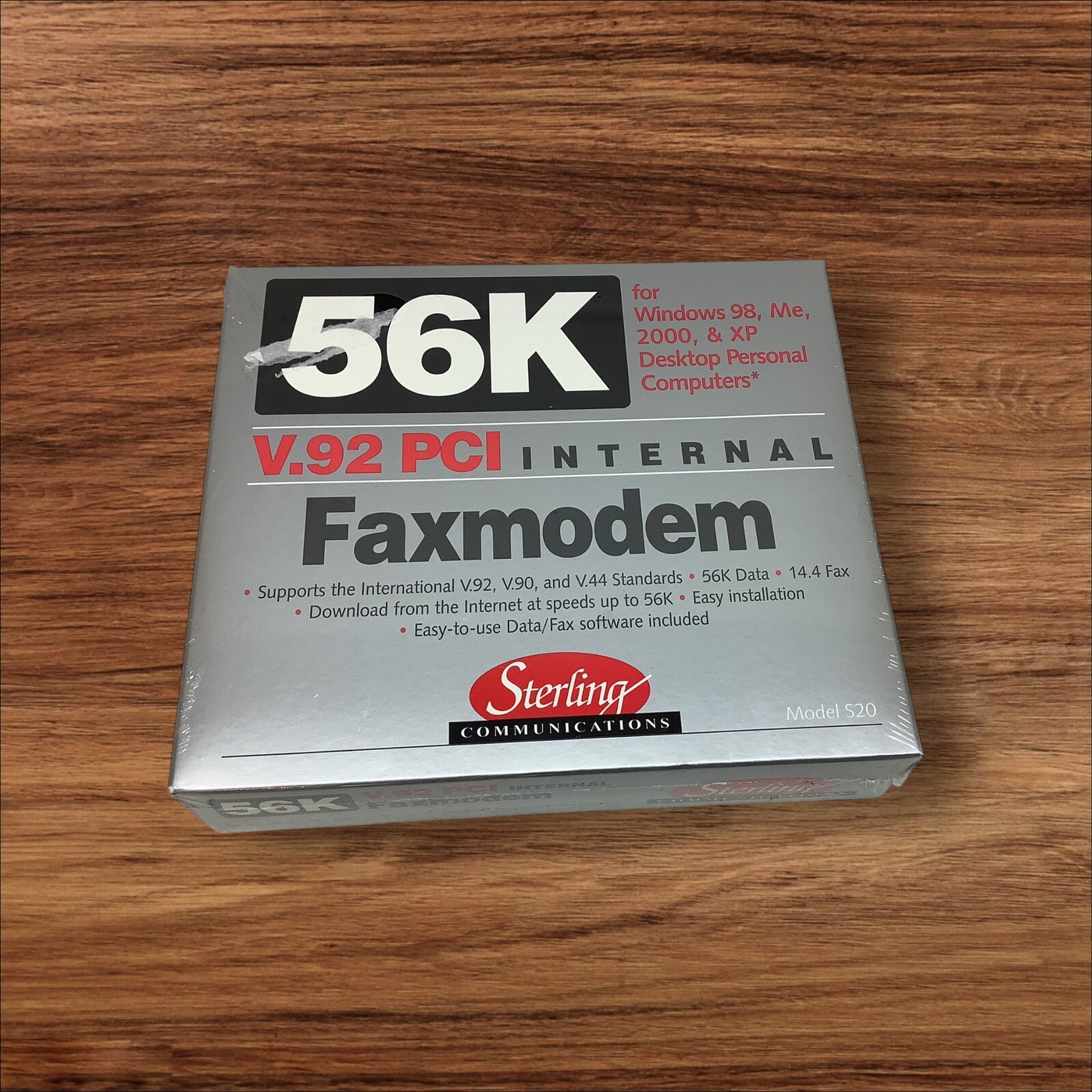 56K MODEM Internal Faxmodem V.92 PCI Sterling Communications Model S20