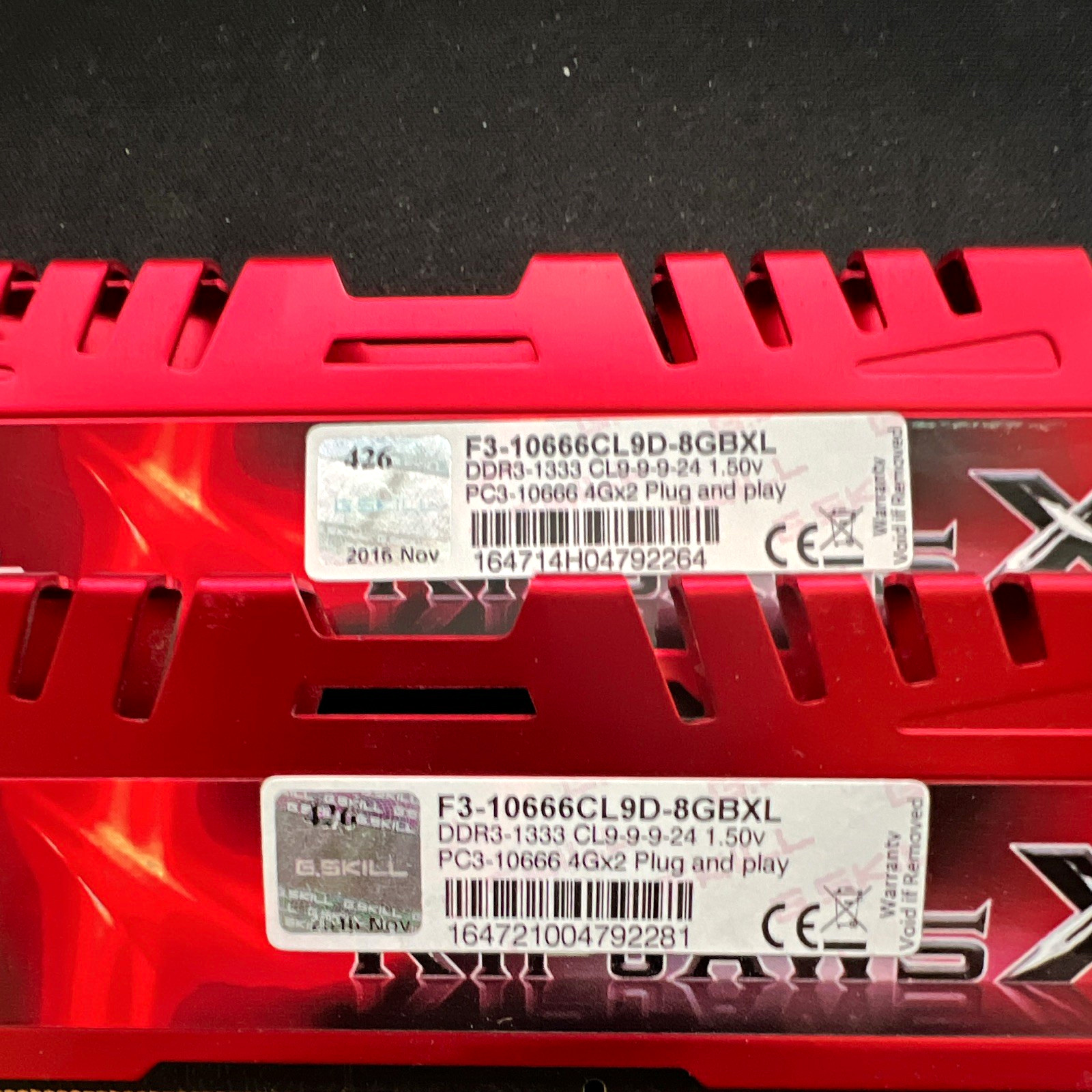 G.SKILL Ripjaws X 8GB (2x4GB) DDR3-1333 PC3-10666 CL9 240-Pin DIMM