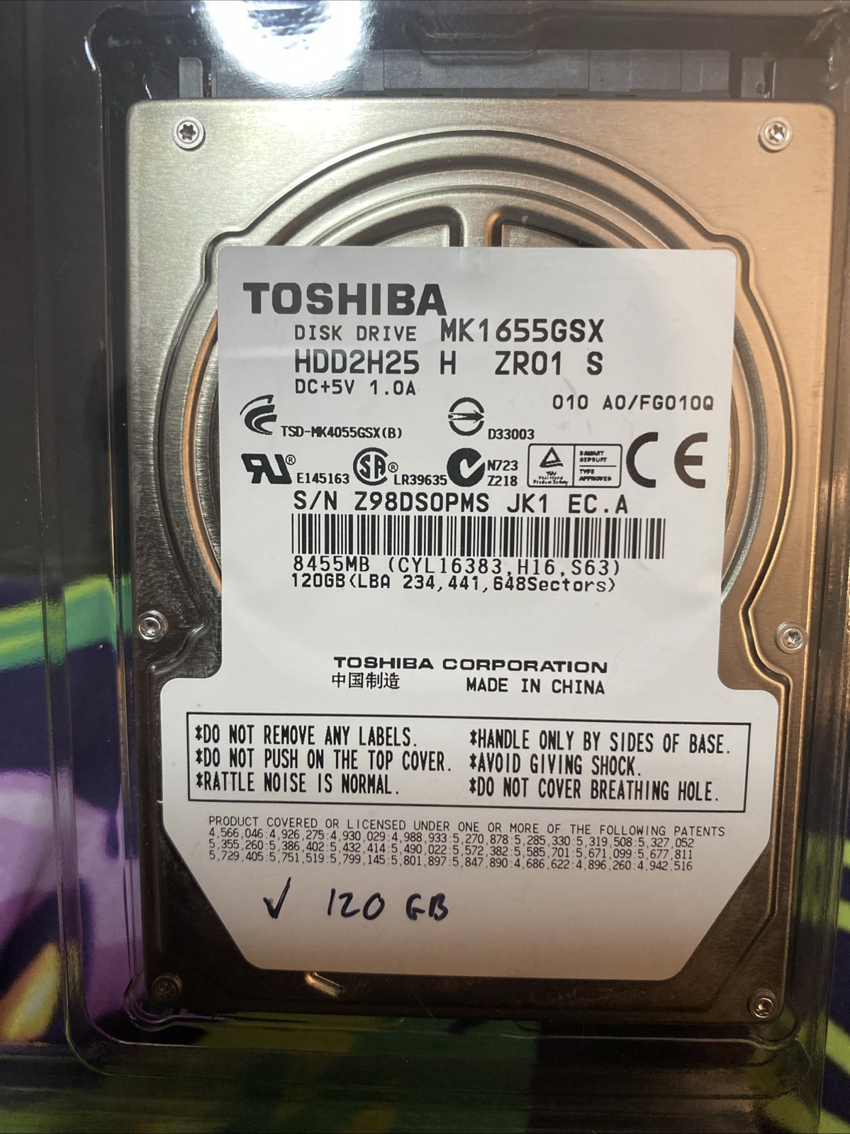 Toshiba 2.5" HDD2H25 HDD D3