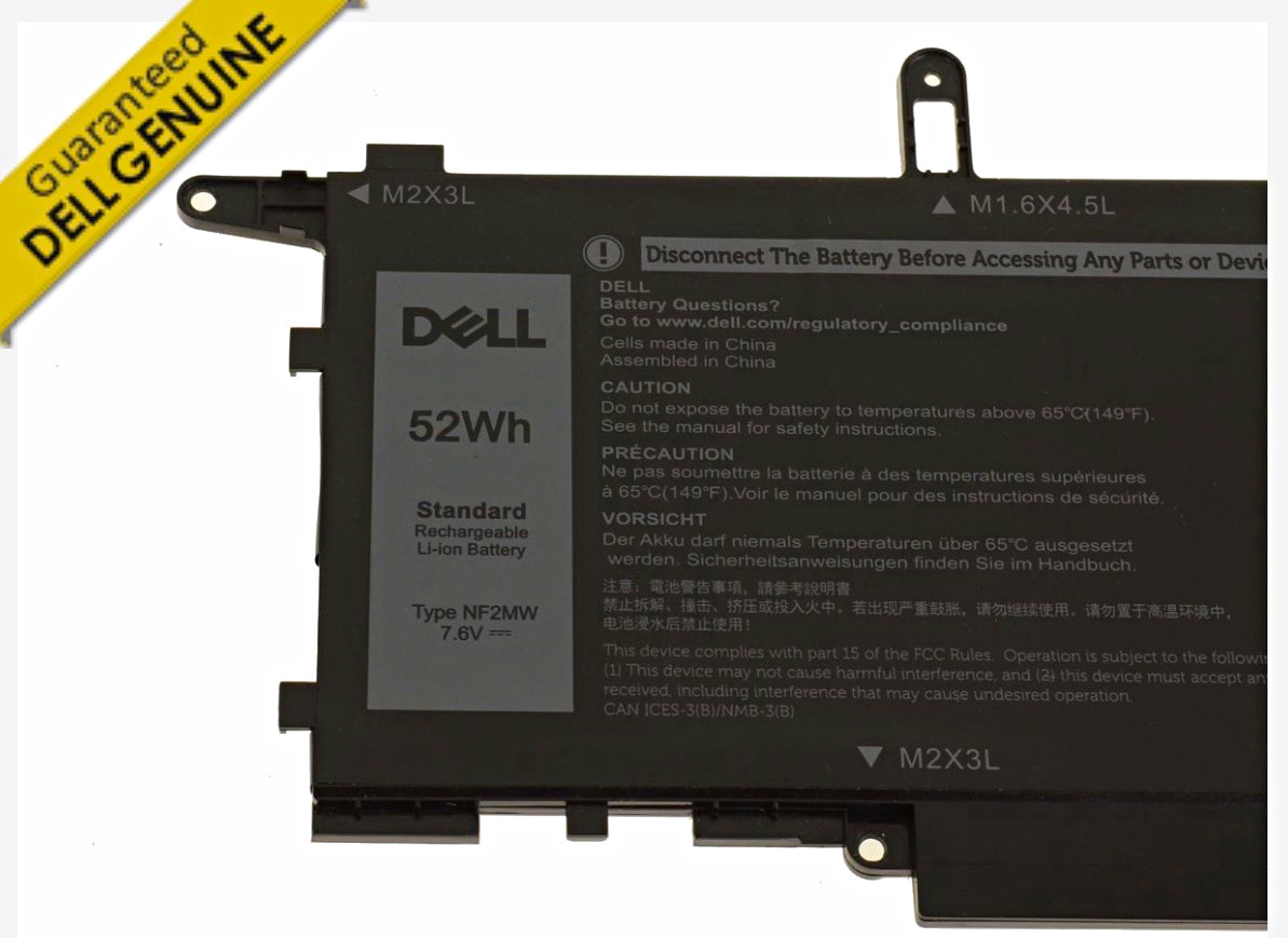 NEW GENUINE Dell NF2MW 52Wh 7.6V Li-Ion Laptop Battery for Latitude 7400 2 in 1