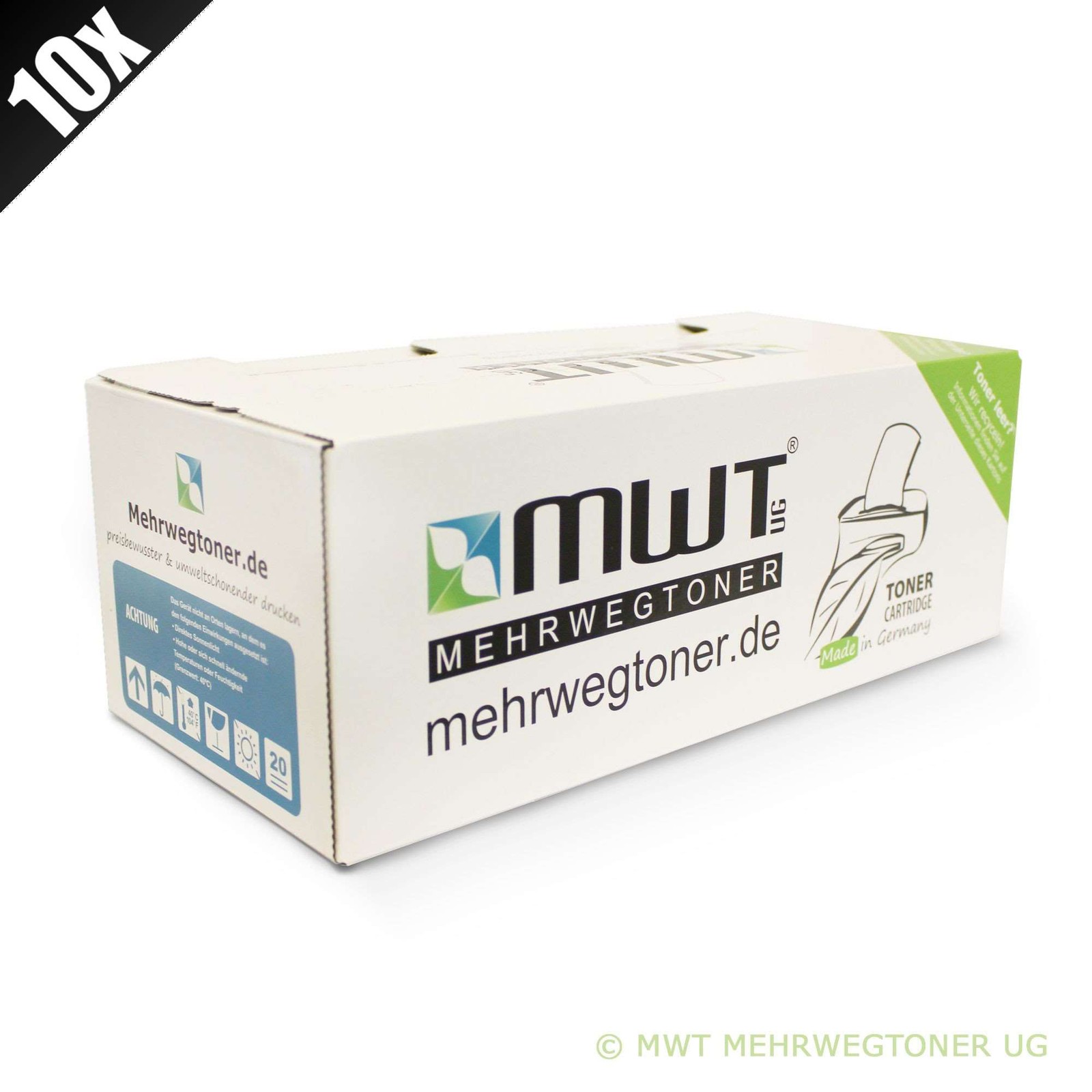 10x MWT ECO Cartridge for Epson Aculaser MX 20 DNF DTN with approx. 3,000 pages