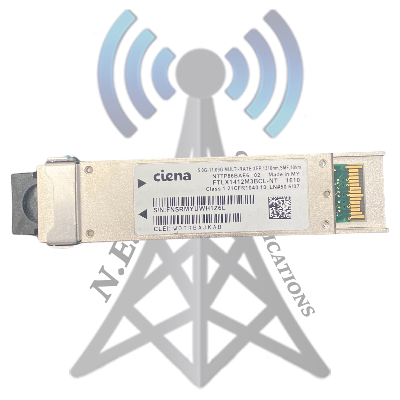 Ciena, NTTP86BAE6, WOTRBAJKAB, MULTI-RATE XFP, 1310nm, SMF, 10km, *Alex*
