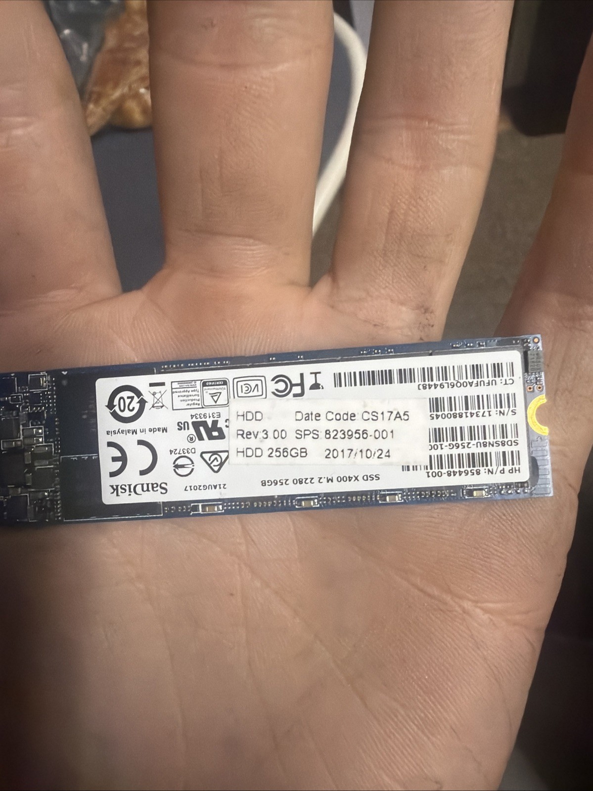 SanDisk X400 256GB M.2 2280 SATA SSD SD8SN8U-256G HP 856448-001