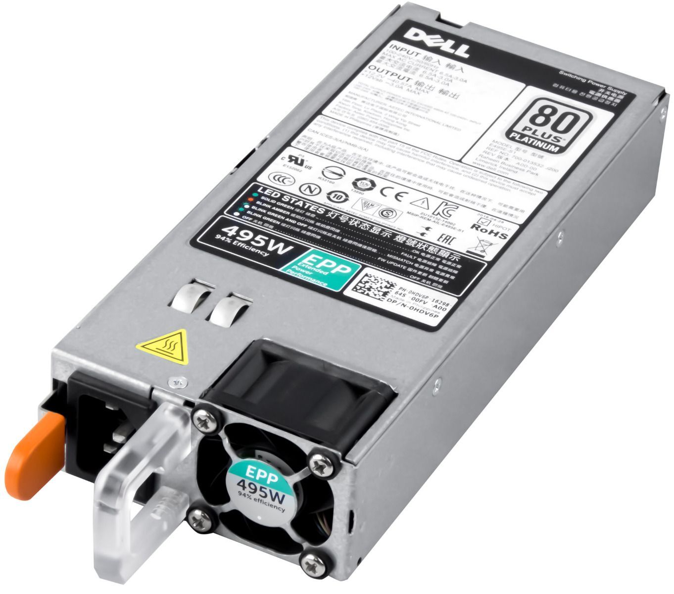 POWER SUPPLIES DELL 0HDV6P HDV6P 495WATT E495E-S1 HOT SWAP R740 R730 R730XD R630 R530