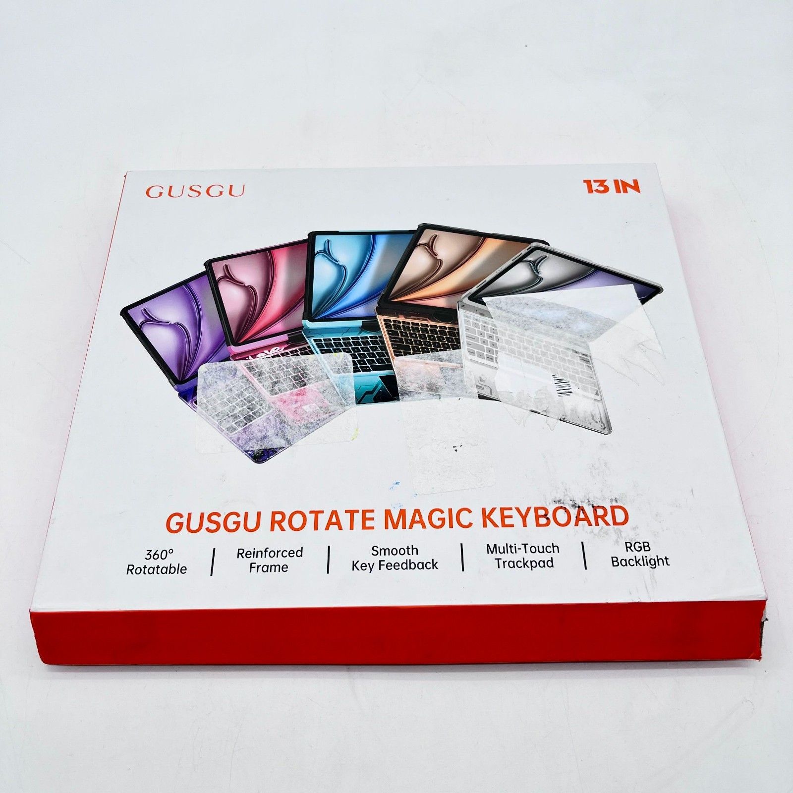 Gusgu 13 In Rotate Magic Keyboard Case With Multi-Touch Trackpad - Purple
