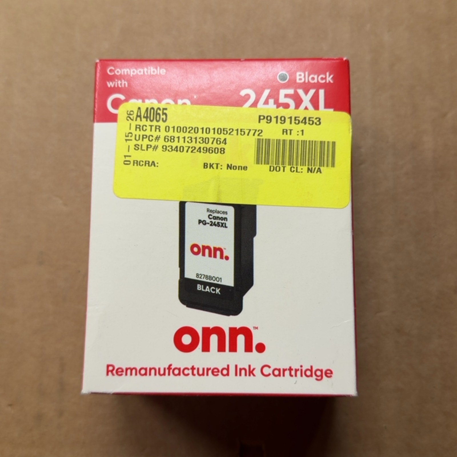 onn Re-manufactured Canon 245XL Black Ink Cartridge for Canon PIXMA 245XL