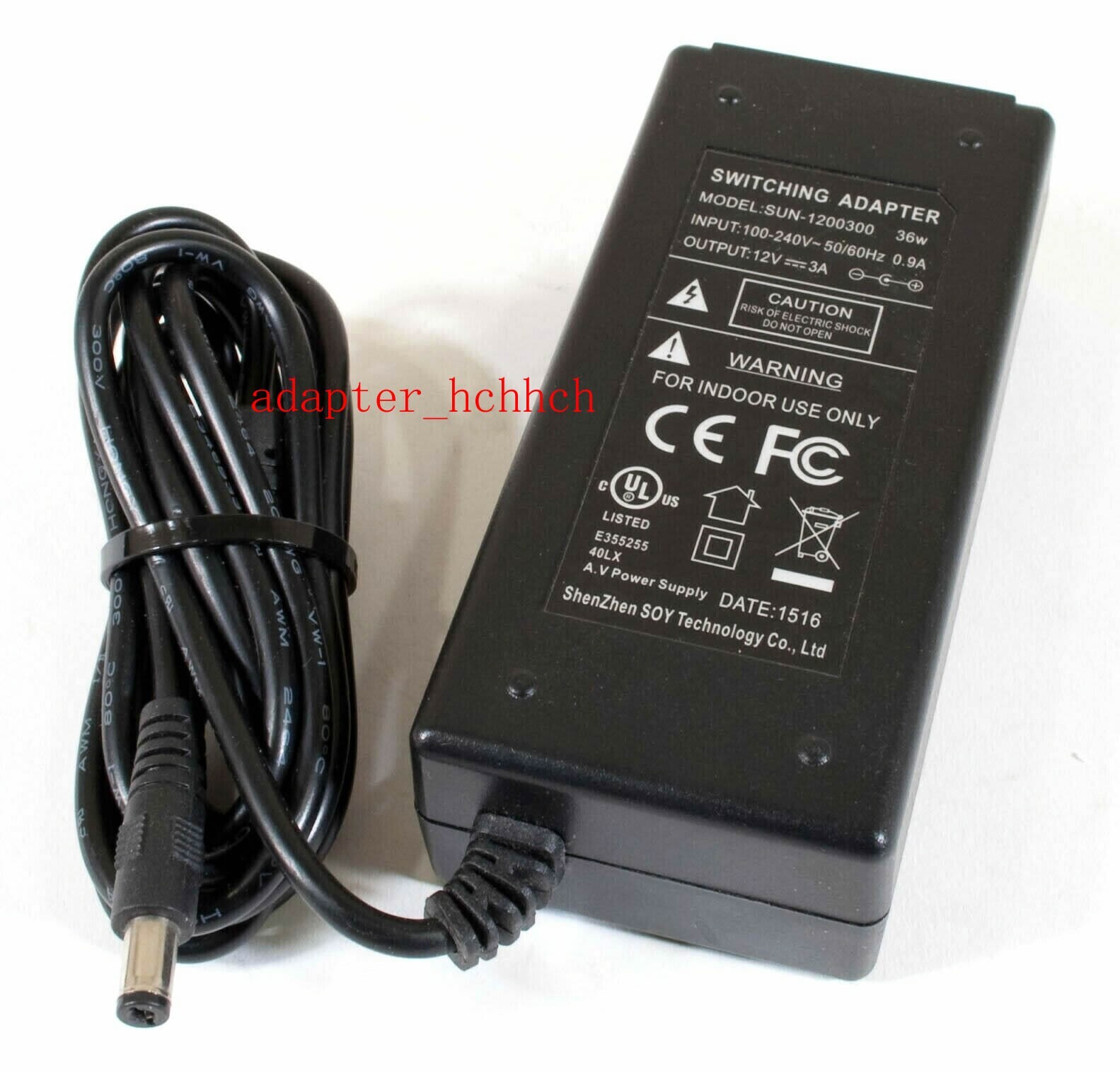 New Original OEM 12V 3A 36W Adapter&Cord for Qotom Q305p/3205U Business Mini PC@