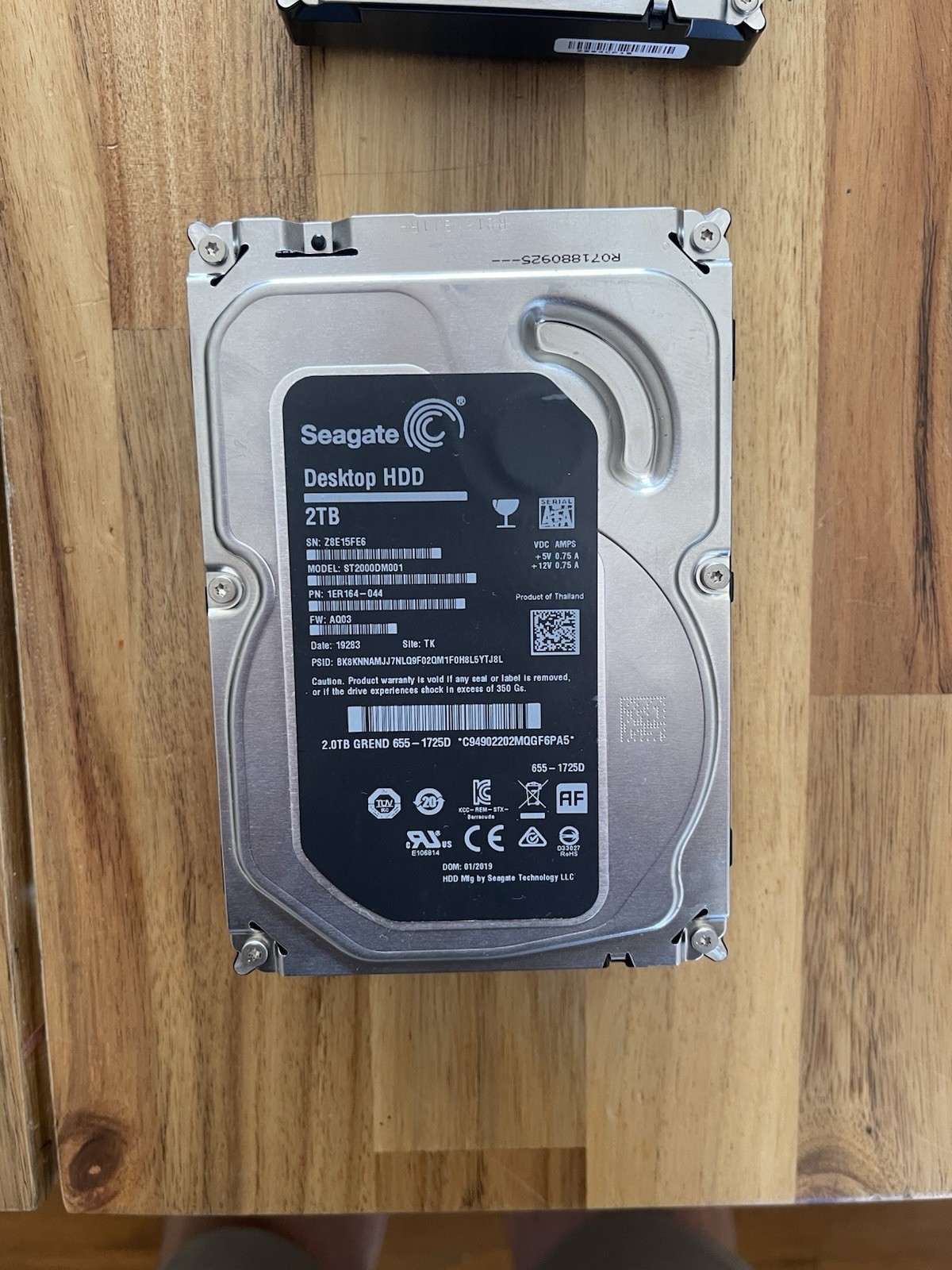 Seagate ST2000DM001 2 TB SATA III 3.5 in Desktop Drive