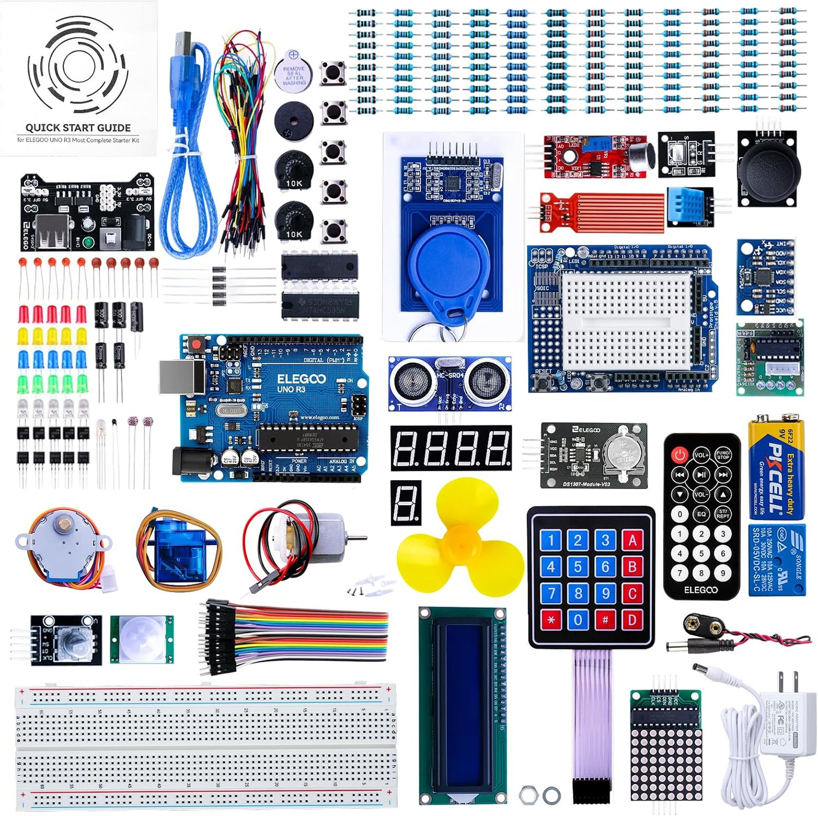 UNO R3 Starter Kit with 30 Plus Projects Compatible with Arduino Electronics