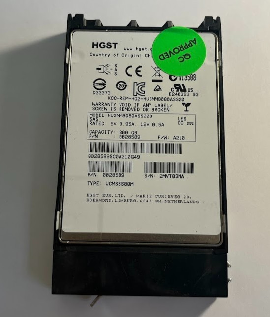 EMC Isilon 800GB 2.5" SAS SSD w/ Caddy 403-0155-01 HGST HUSMM8080ASS200