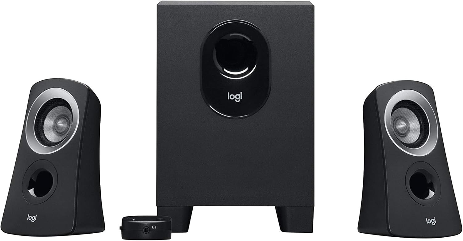 Logitech Z313 2.1 Multimedia Speaker System Black Stereo with Compact Subwoofer