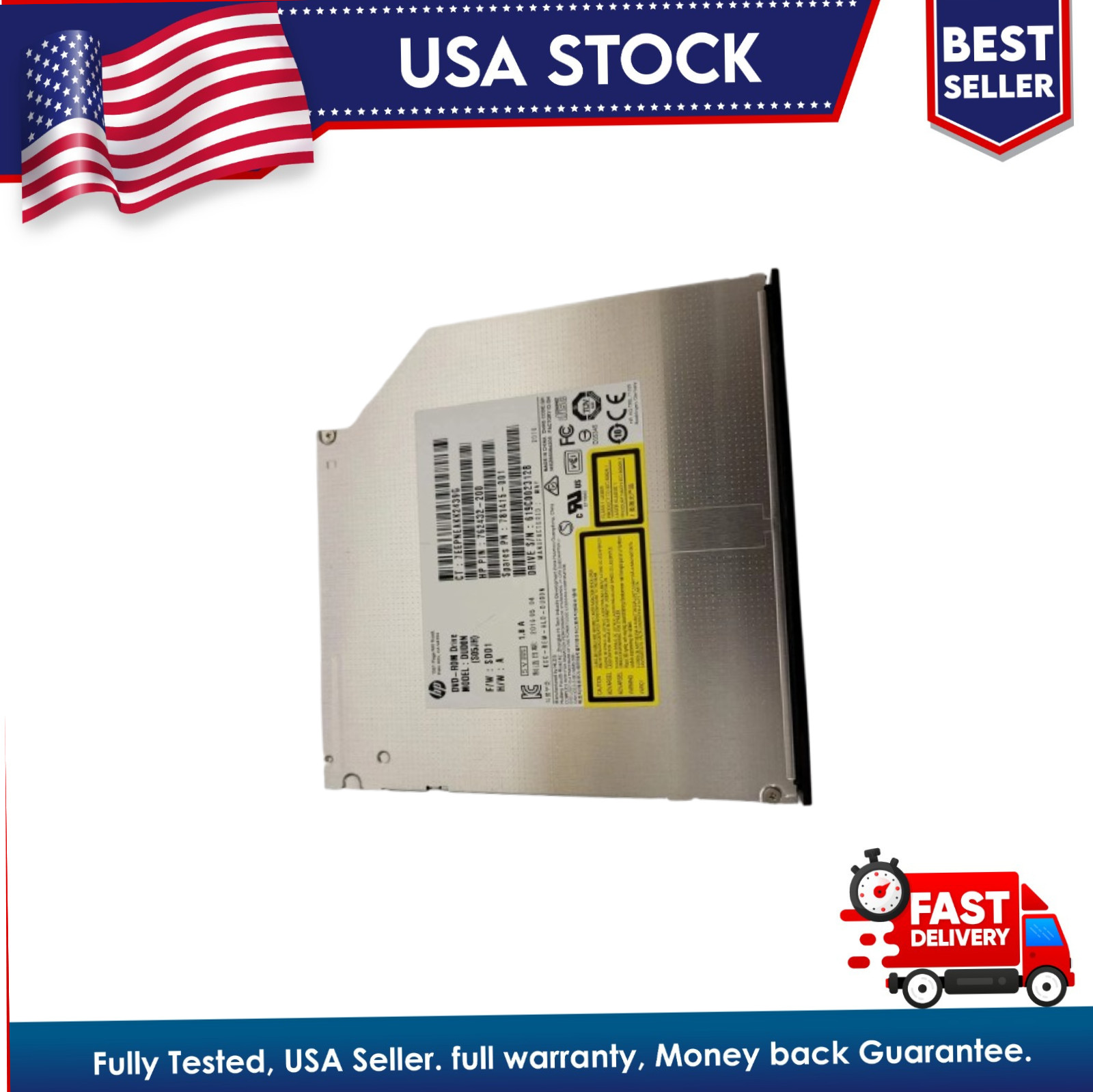 HP 9.5mm SATA DVD±RW Optical Drive 652240-001 652296-001 781415-001