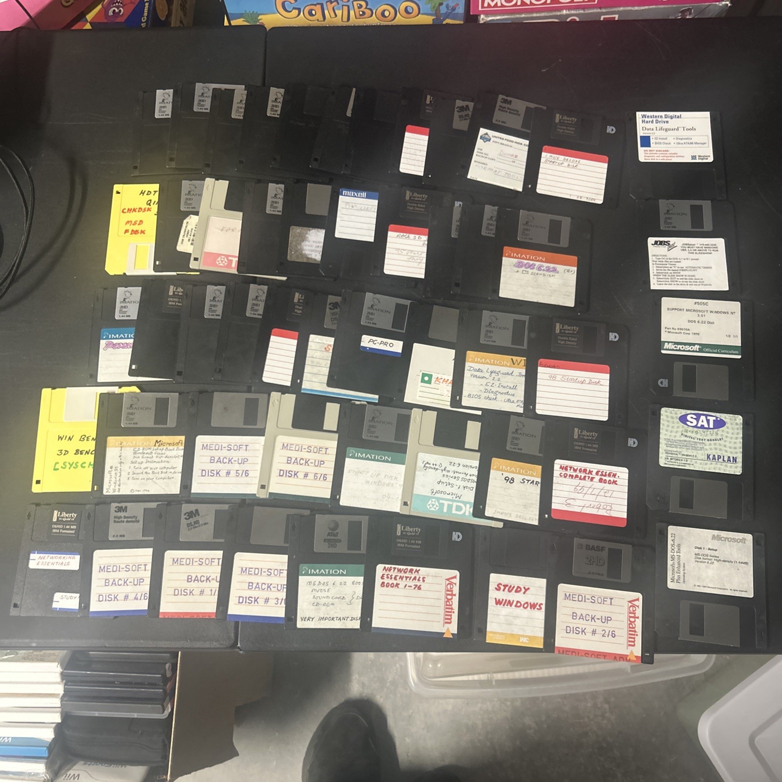 Lot of 52 Vintage Various 3.5" Floppy Disks Untested Sold As Parts (B4)