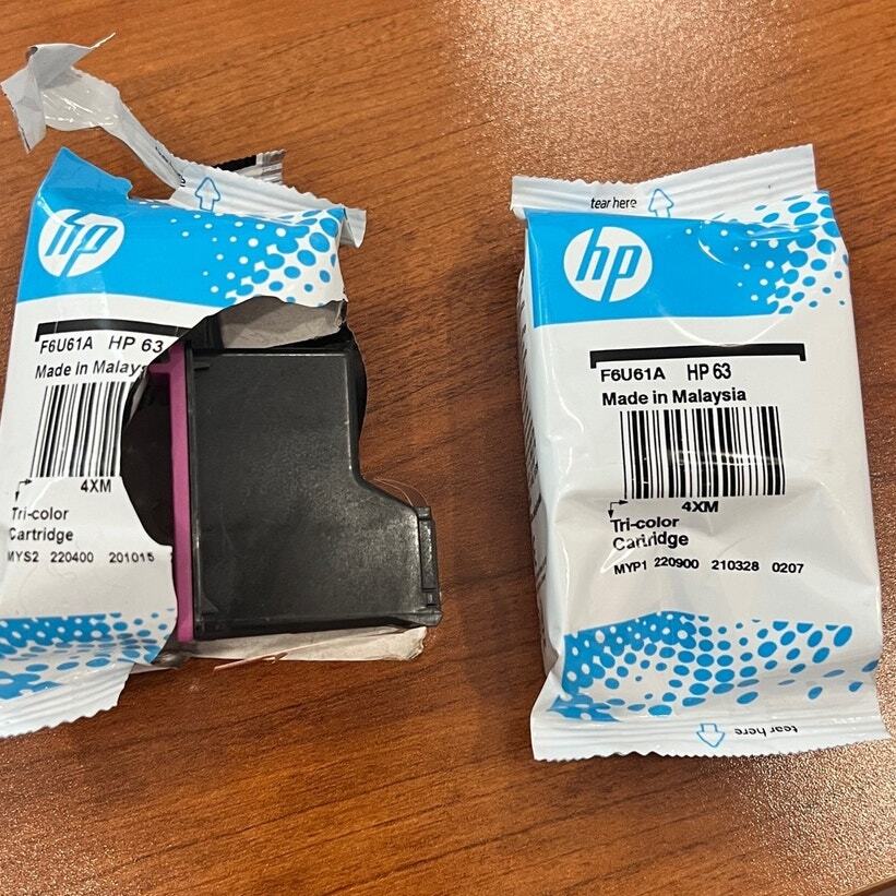 HP F6U61A Tri-Color Ink Cartridge Bundle of Two Brand New