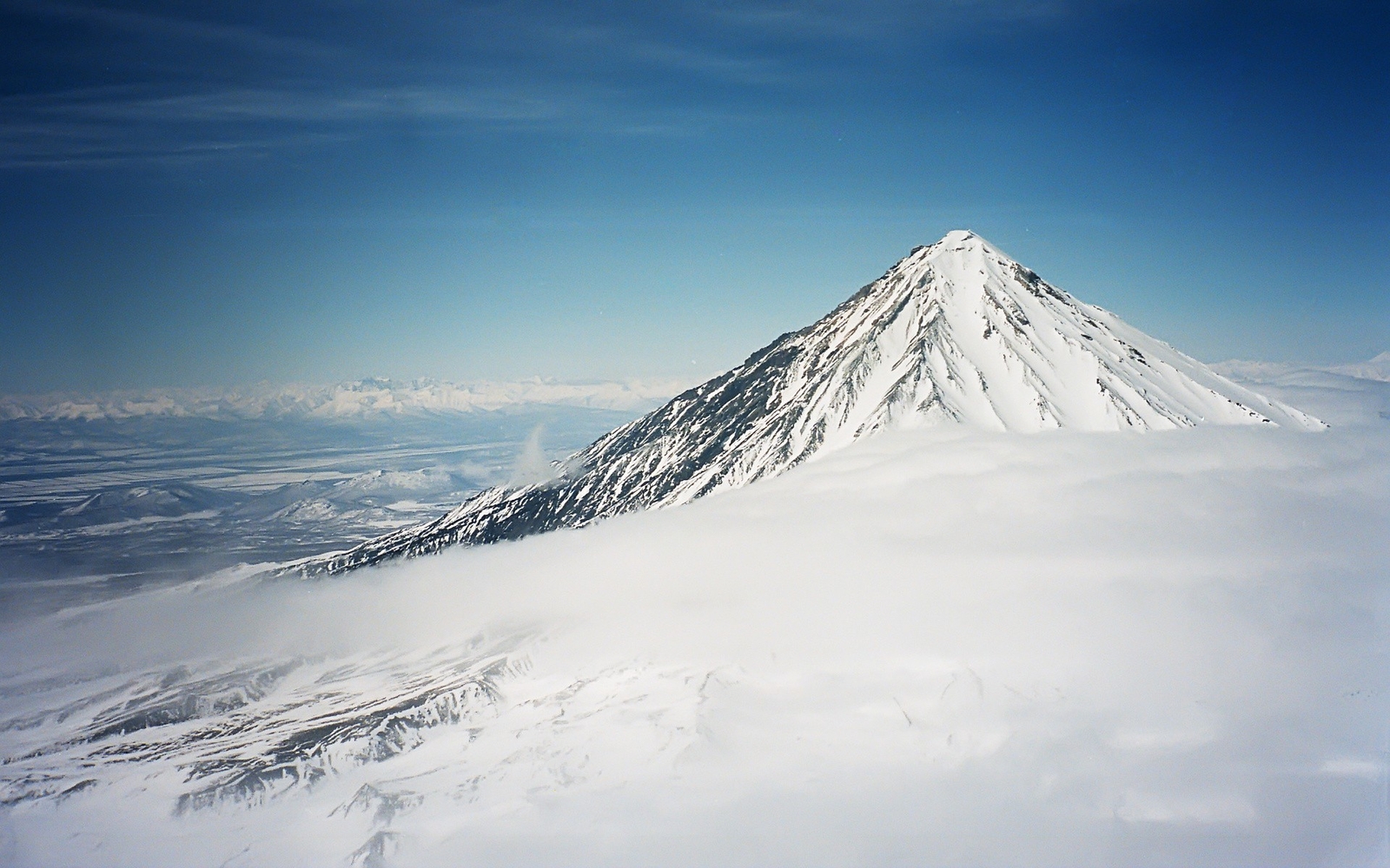 Landscape snow mountains snowy peak Custom Gaming Mat Desk