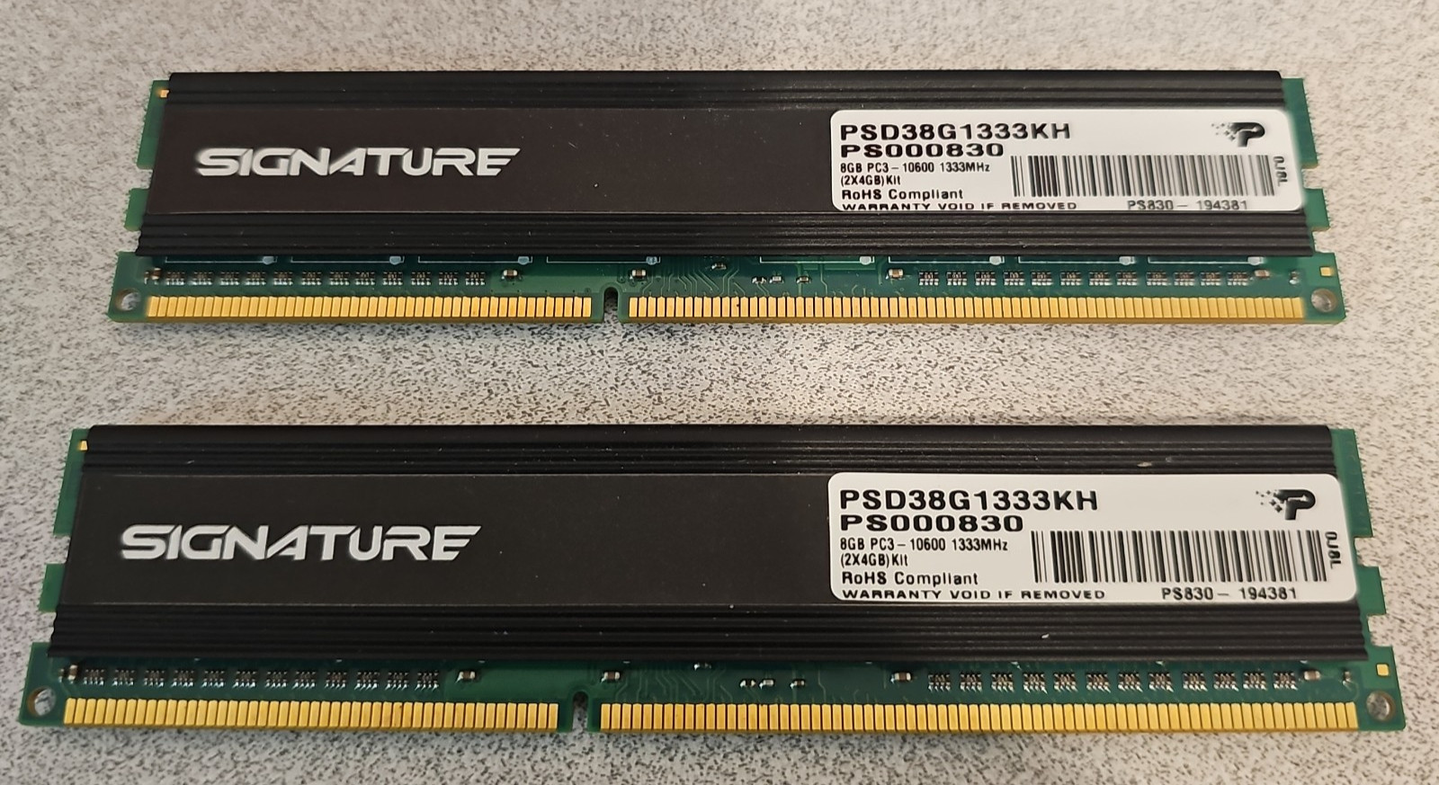 Patriot Signature Line 8GB (2x4GB) DDR3-1333 DIMM PSD38G1333KH