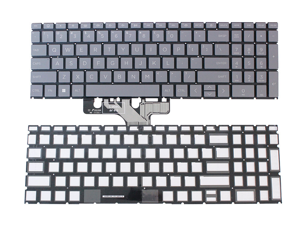 NEW for HP 15-fc0013od 15-fc0077od 15-fc0105cl 15-fc0010nr Backlit Keyboard Gray