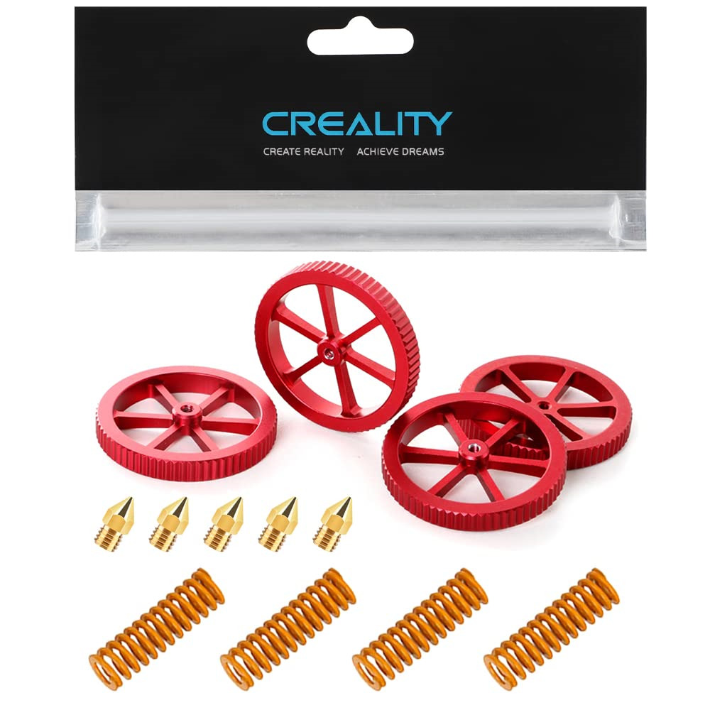 Official Creality Metal Leveling Nuts with 20mm Die Springs and 0.4mm Nozzles, R
