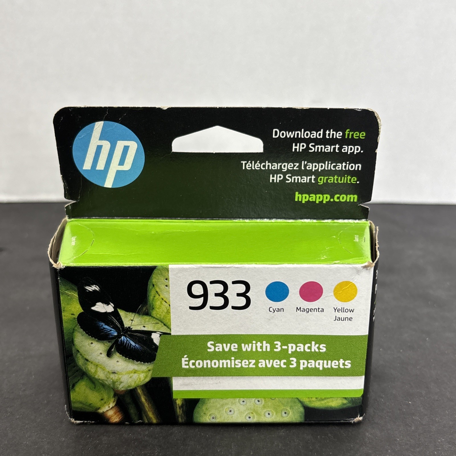 NEW Genuine HP N9H56FN 933 Cyan Magenta Yellow Ink Cartridges 3 Pack EXP 01/2026