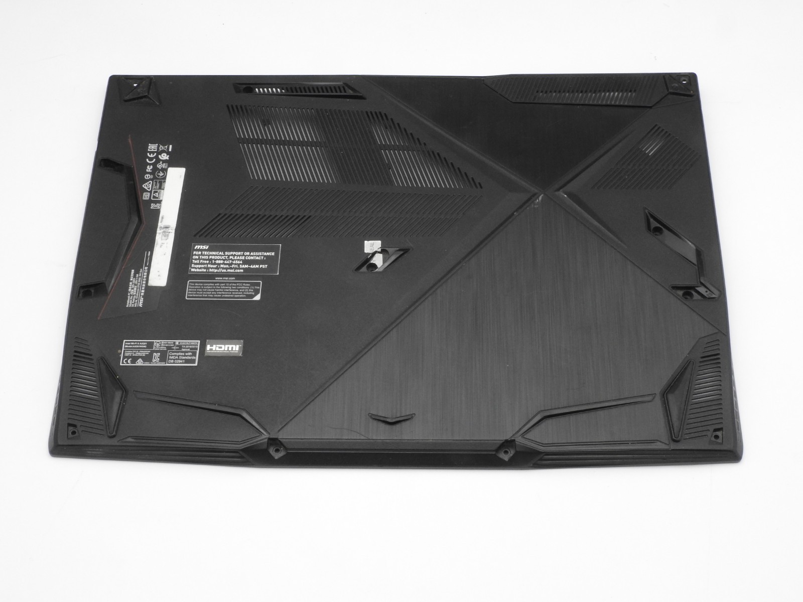 MSI MS-16R5 GF63 THIN 10SC-222 OEM BOTTOM BASE CASE CASING LOWER COVER