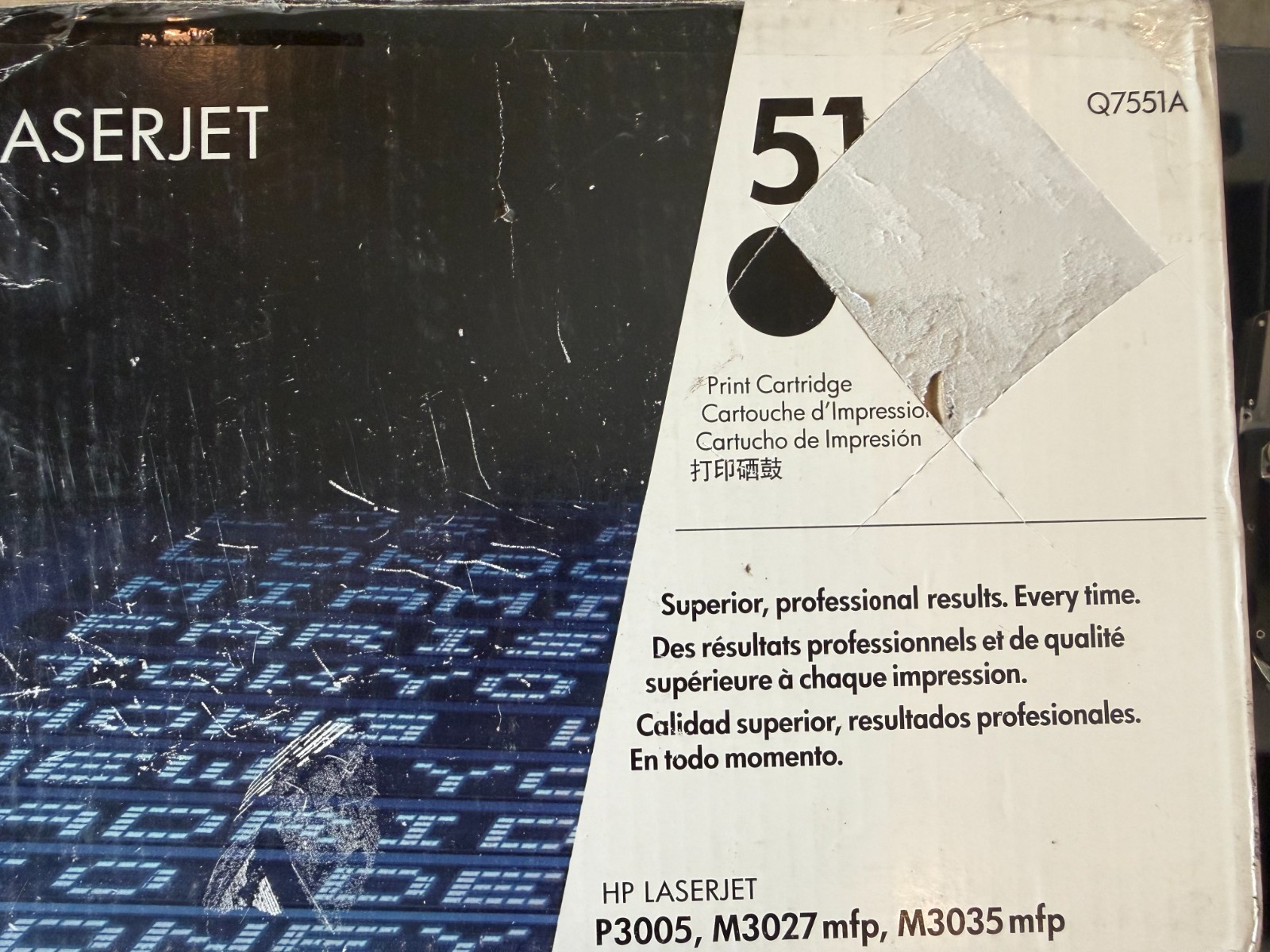 HP 51A Q7551A Laserjet Black Toner Printer Cartridge - Open Box