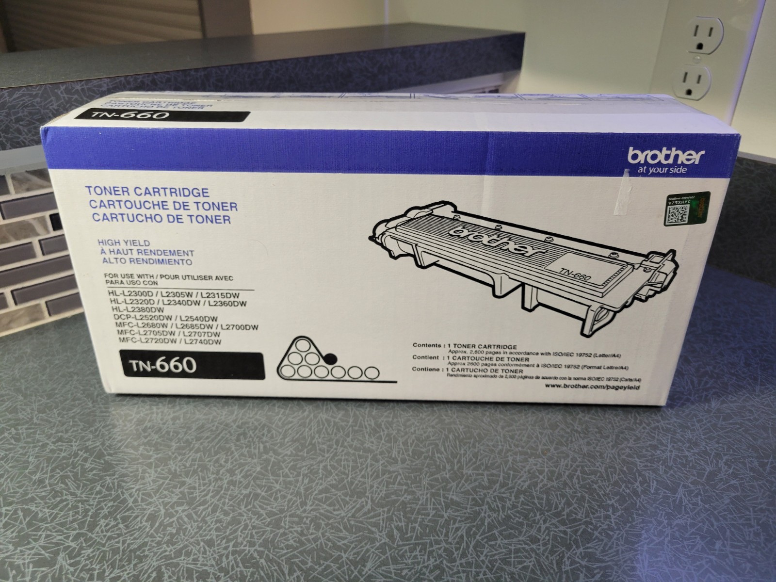 Brother Genuine TN-660 High Yield Black Laser Toner *NEW SEALED