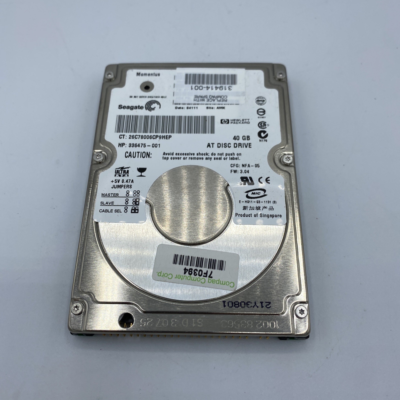 Bootable MacOS 2.5" ATA IDE Hard Drive 40GB Seagate Apple OS 9 OS X