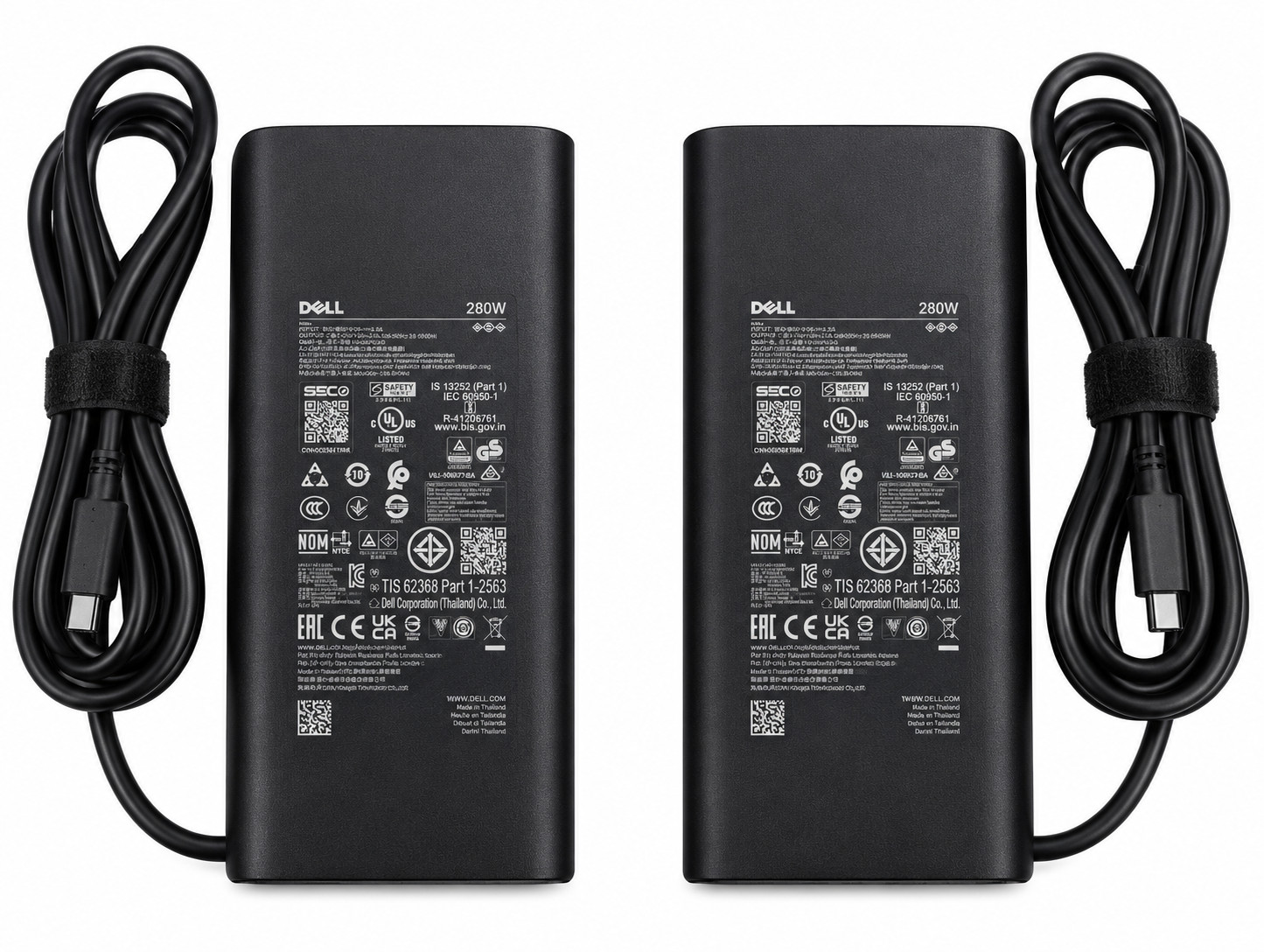 LOT of 2 Dell Laptop 280w Chargers Power Adapters Round Tip