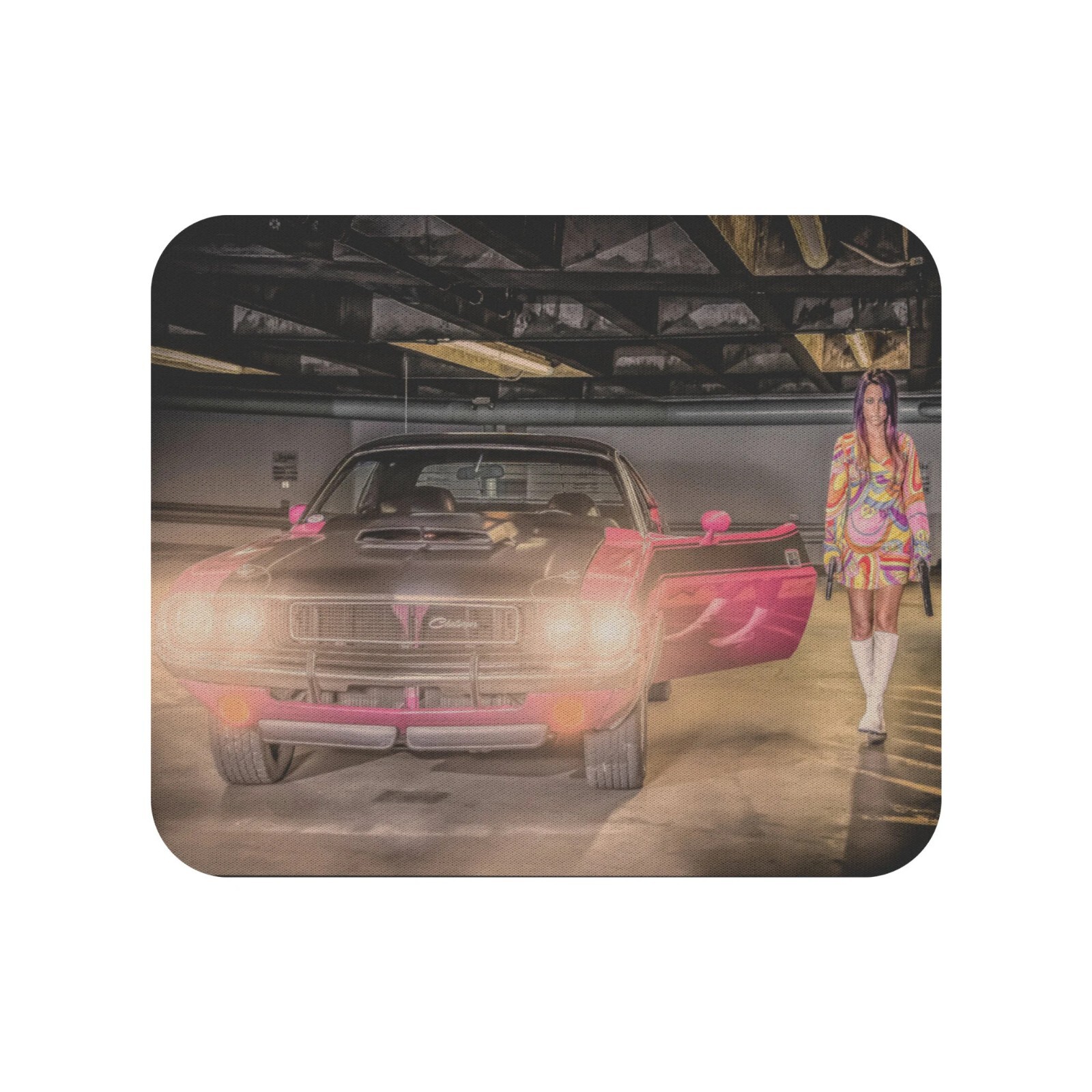 1970 Dodge Challenger T/A 340 Six Pack Panther Pink Muscle Car Mouse Pad Gift