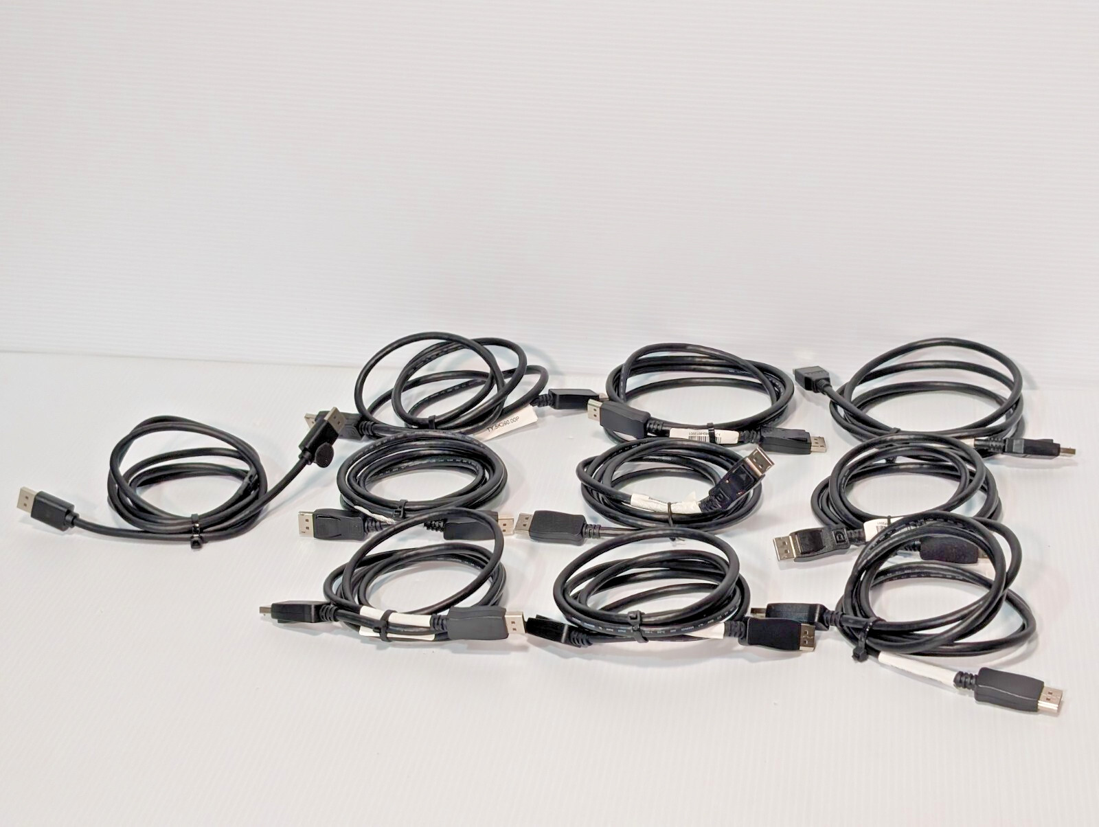 Lot of 10:  Hotron E2466588 Display Port Cables, Style 20276, VW-1, AWM, 80°C