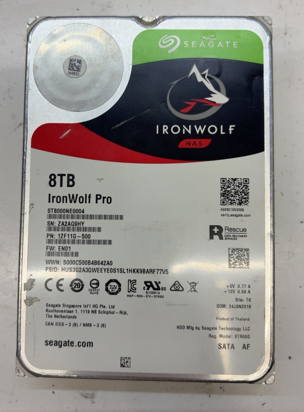 Seagate IronWolf Pro 8TB ST8000NE0004 7200RPM SATA 3.5" NAS HDD T8E11