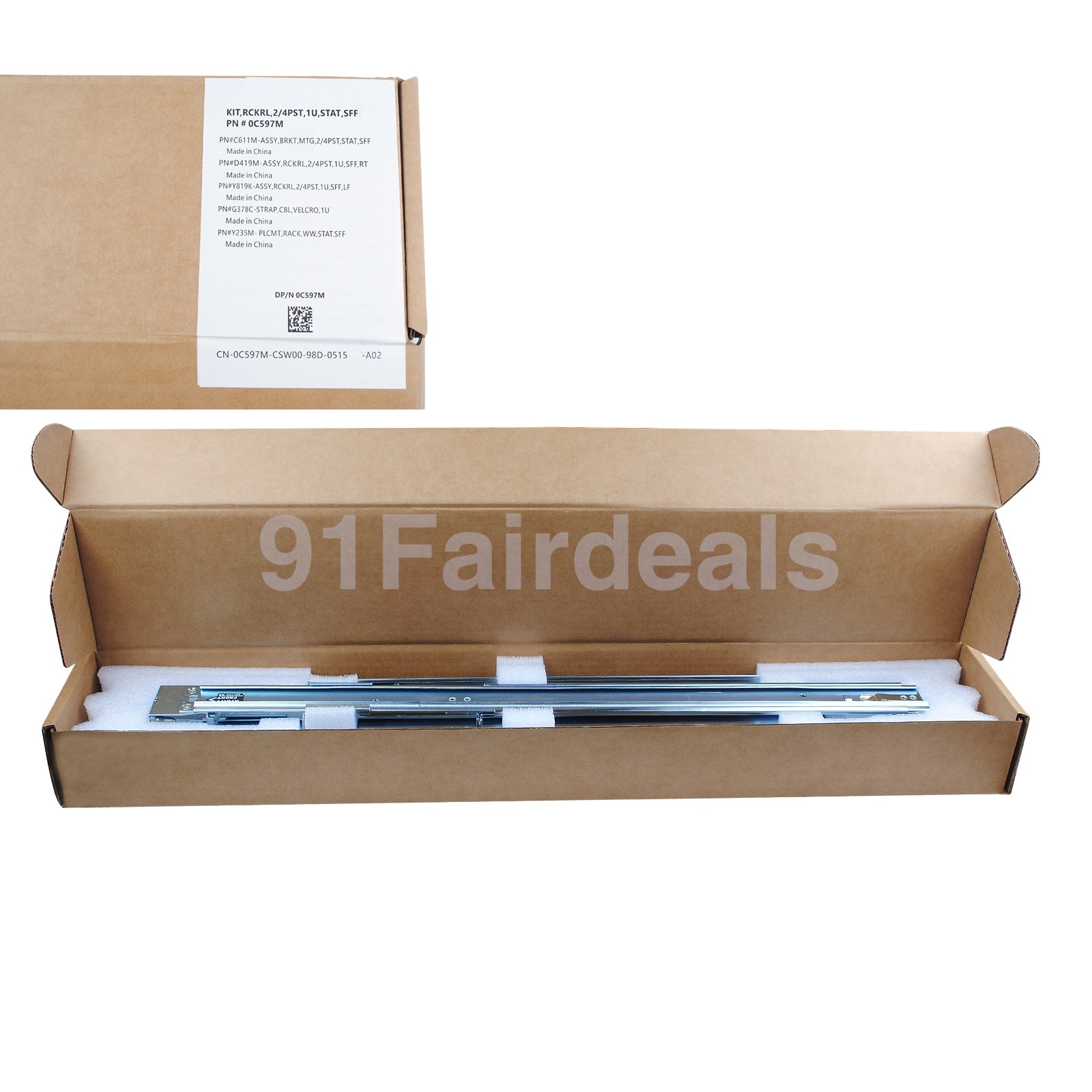 0C597M C597M Static Rail Dell R210 R220 R230 R240 R250 R260 R310 R410 R420 R430