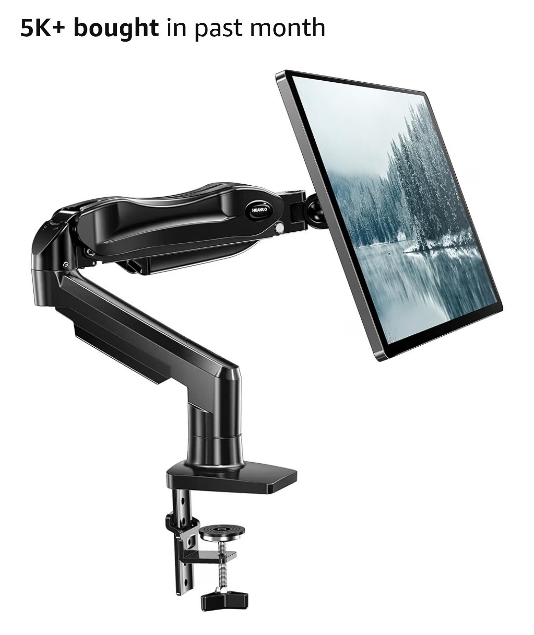 80% Stronger Monitor Desk Mount, Adj Arm for 13-32 inch screen, Vesa mount clamp