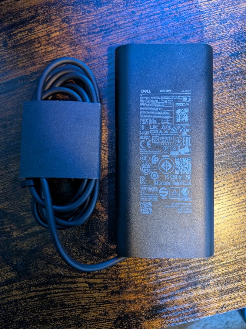 Genuine Dell 165W USB-C Charger for XPS 15 17 DA165PM210 Type C w/ Cable