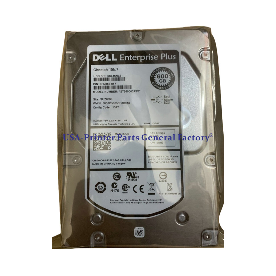00VX8J Compatible For Dell EQL 600GB 15K RPM 6Gb/s SAS 3.5" HDD Hard Drive