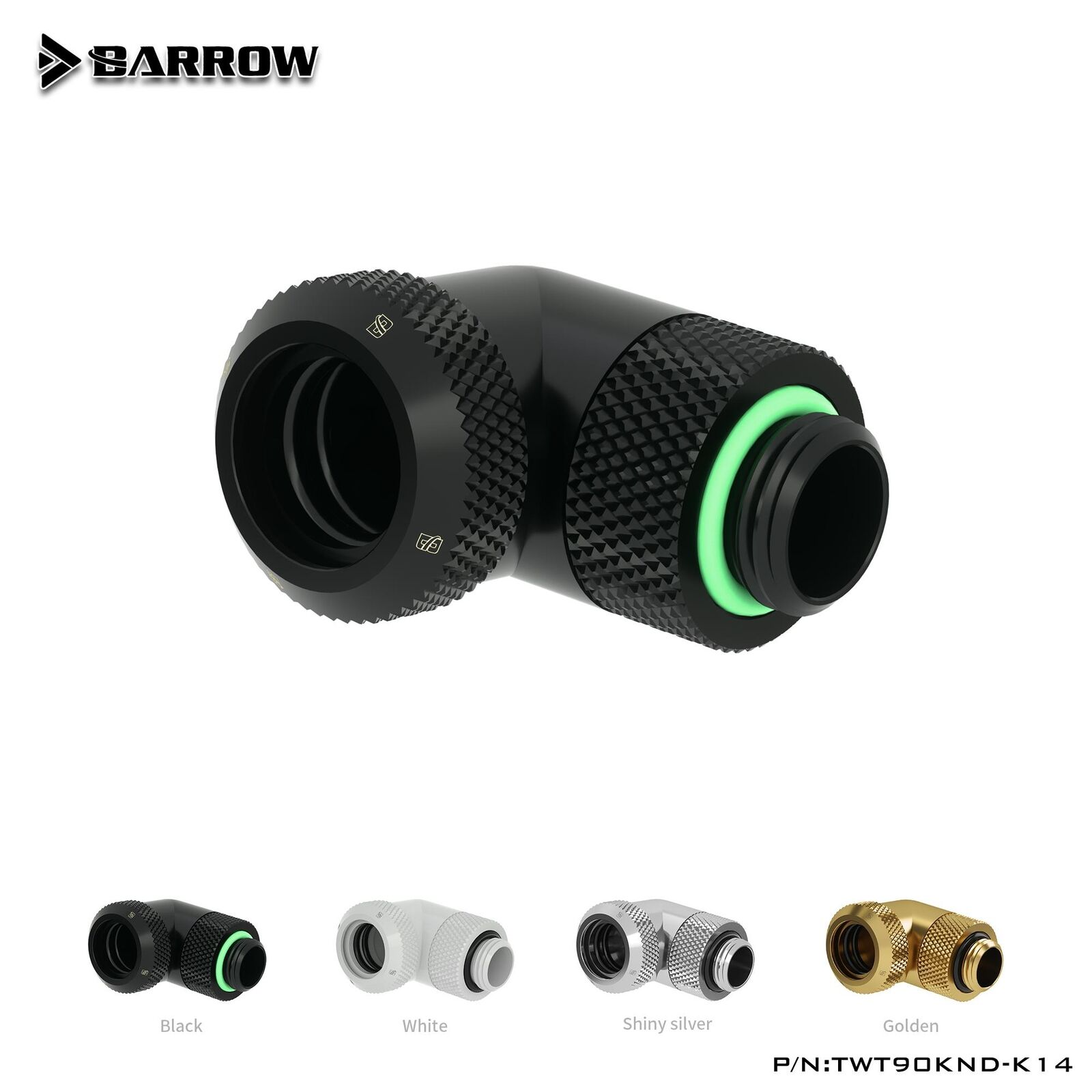 Barrow TWT90KND-K14 14mm Elbow Rigid Tube Female Fitting Connector