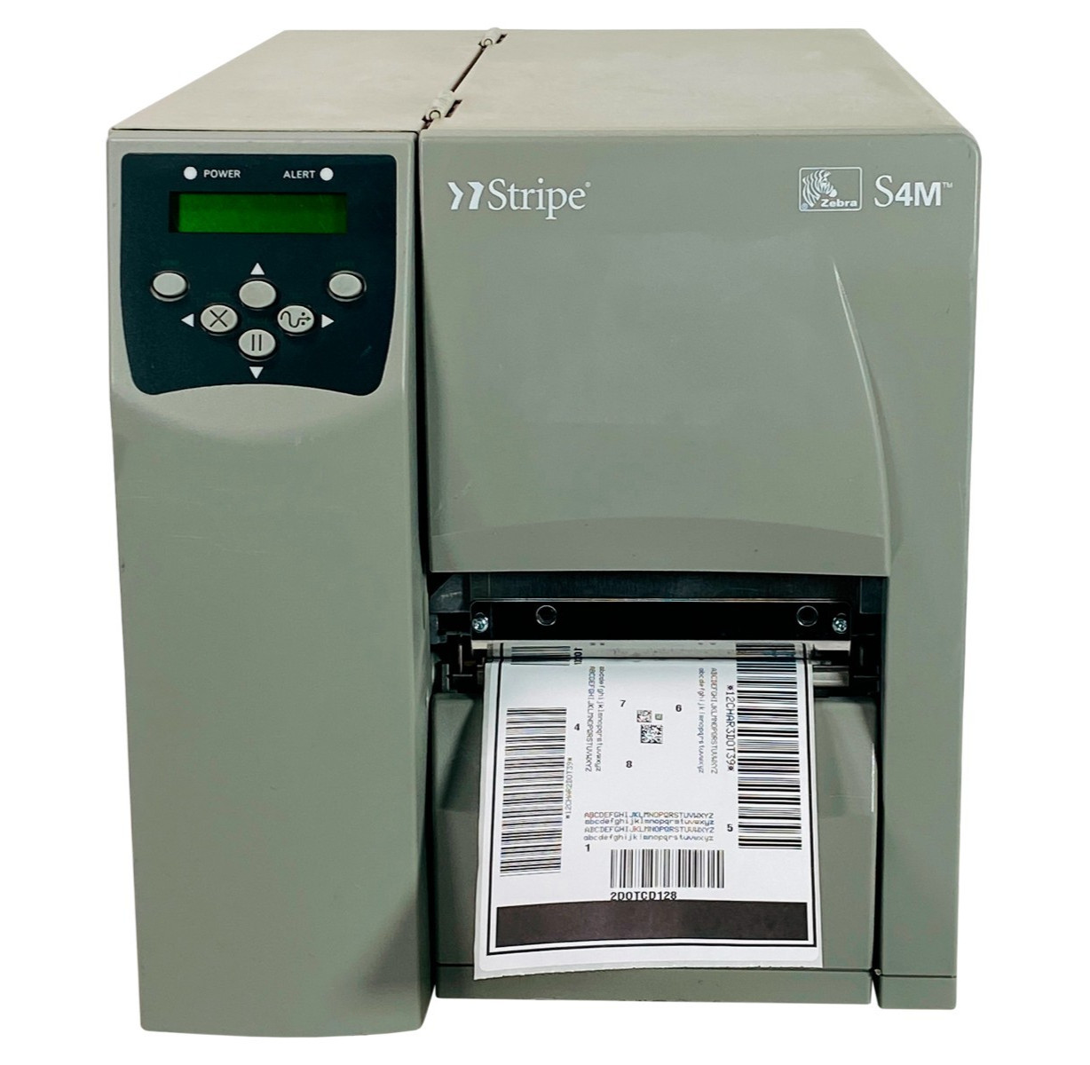 TESTED ZEBRA Stripe S4M Thermal Transfer Barcode Label Printer LAN USB Serial