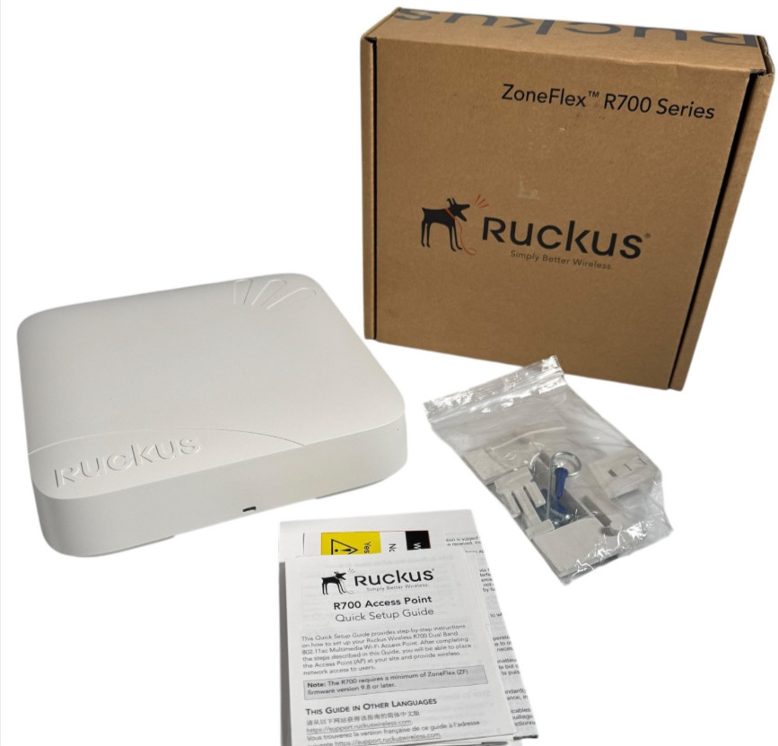 Ruckus R700 WiFi 5 3x3:3 Indoor Access Point SmartZone Plenum Rated PoE