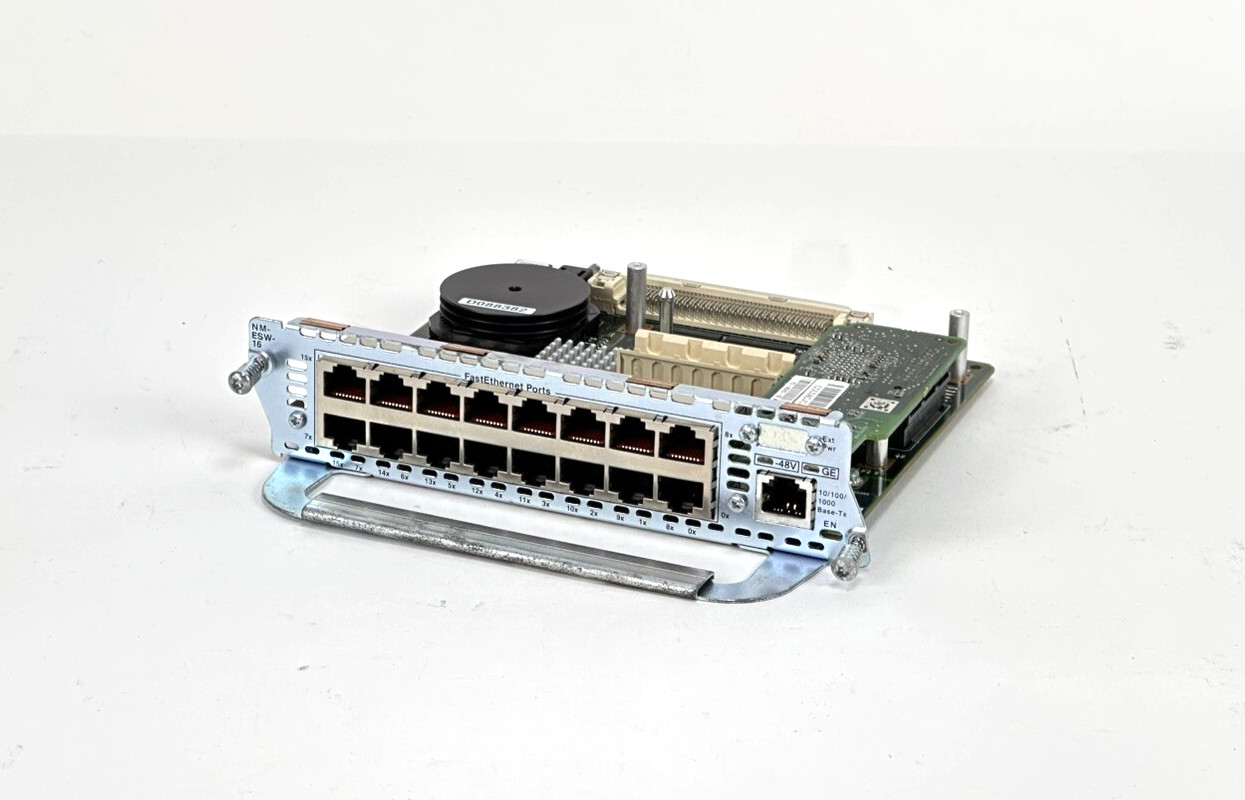 Cisco 16-Port 10/100/1000 Ether+ Switch Network Module 1G NM-ESW-16 GE-DCARD-ESW