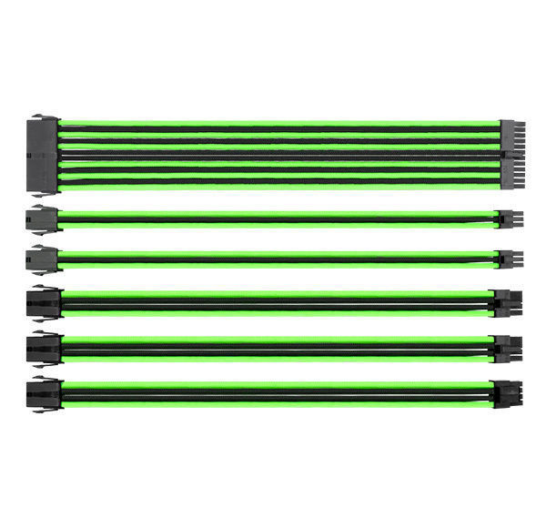 Thermaltake Green/Black TtMod Sleeved Modular Cable Combo (AC-034-CN1NAN-A1)
